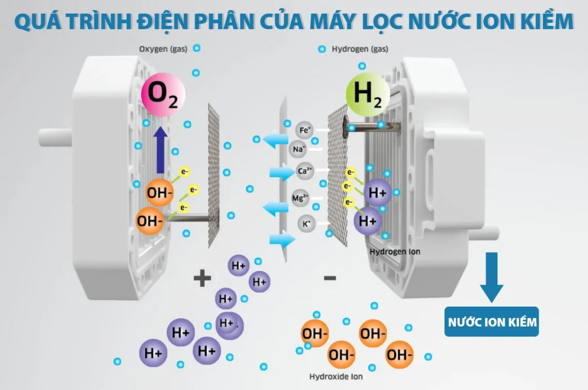 Tìm hiểu chi tiết về Máy tạo nước ion Kiềm bằng công nghệ điện phân