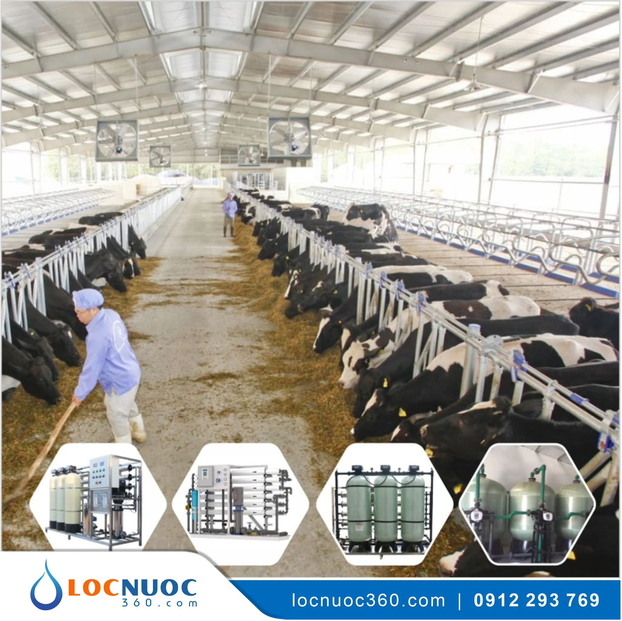 Hệ thống lọc nước tổng 30m3 cho Trang trại Chăn nuôi