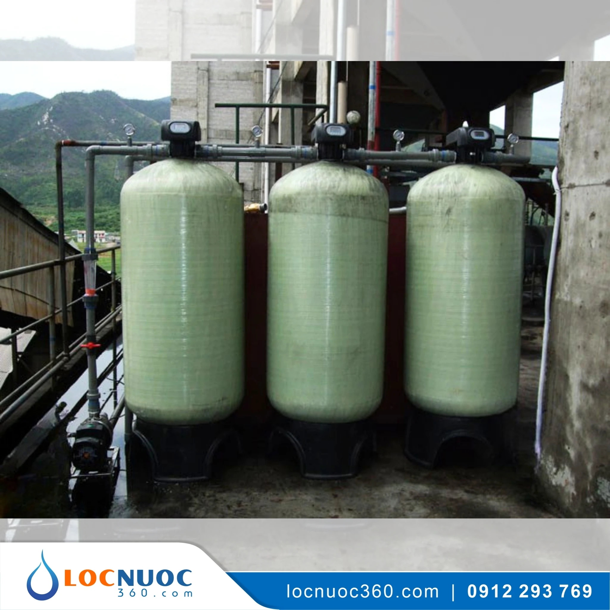 Hệ thống lọc nước nhiễm Sắt cho Giặt là công nghiệp