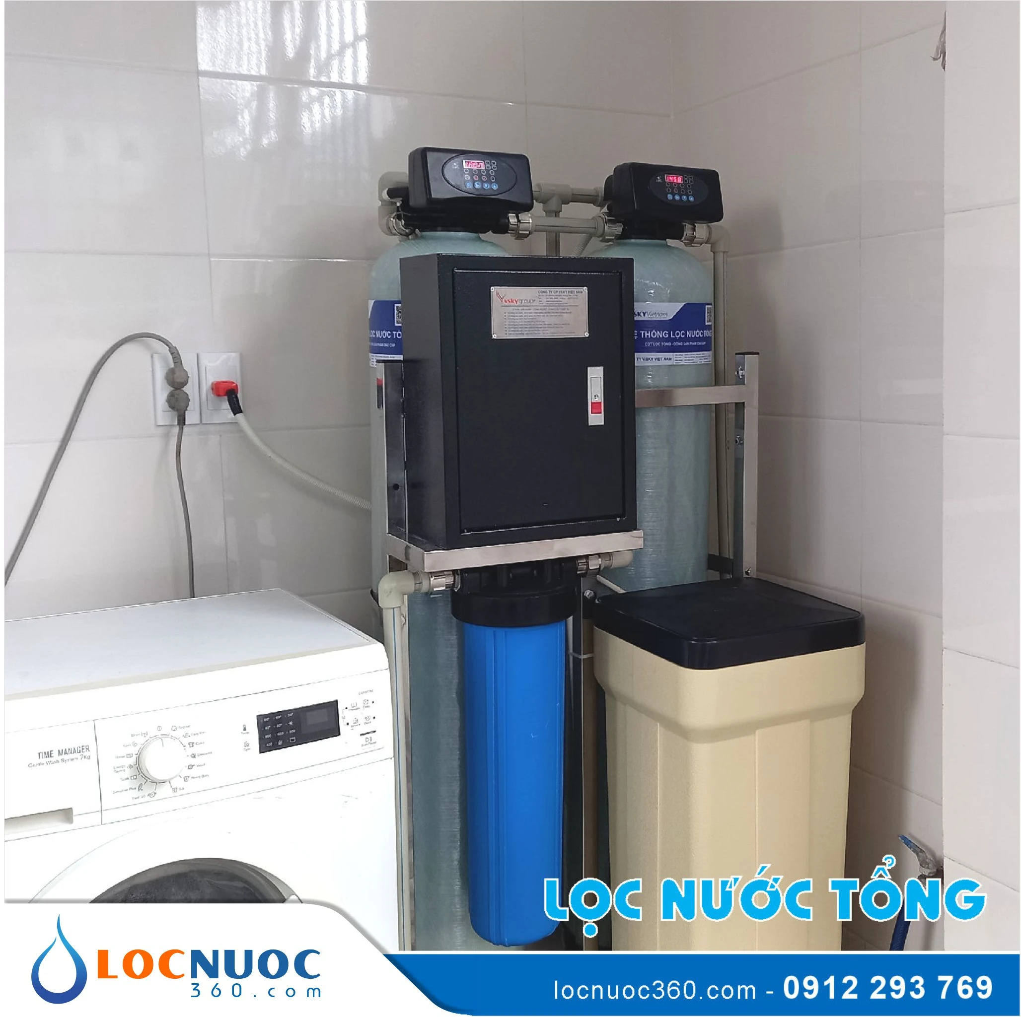 Bộ lọc nước tổng, làm mềm giá rẻ VSK02B-52 Duo