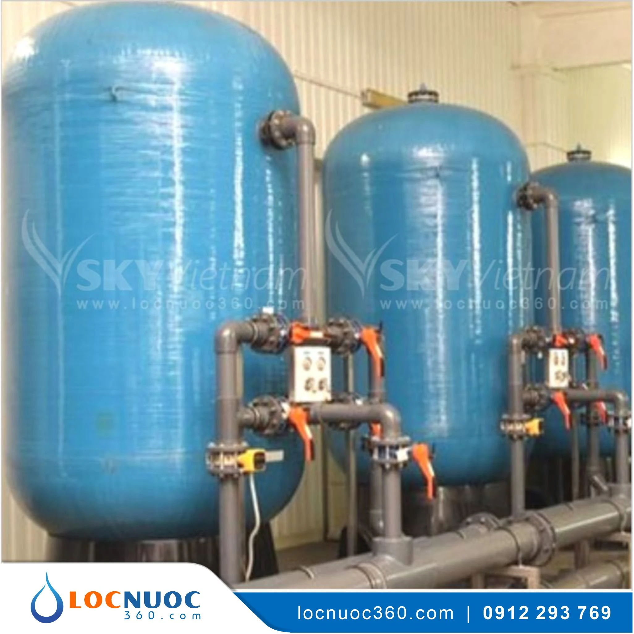 Hệ thống lọc nước tổng 10m3 cho Dược phẩm VSK10-LT 3 Hệ thống lọc nước tổng 10m3 cho Dược phẩm VSK10-LT