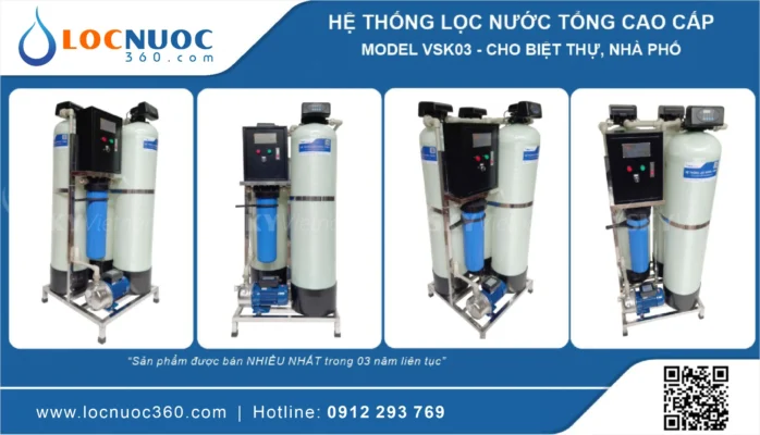 Hệ thống lọc nước máy đầu nguồn gia đình bao gồm những gì?