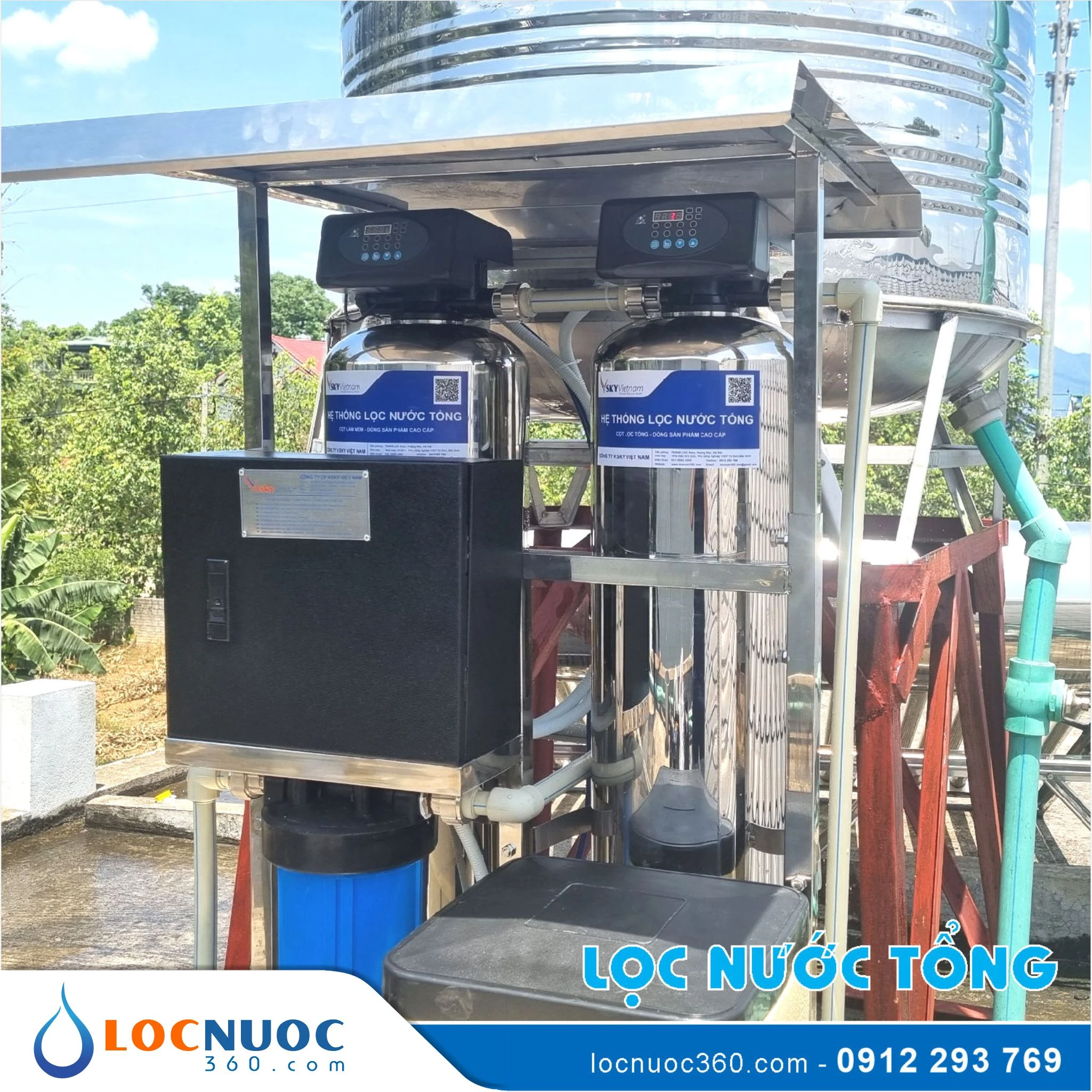 Bộ lọc nước tổng Siêu lọc UF VSK02UF-52-V2 3 Bộ lọc nước tổng Siêu lọc UF VSK02UF-52-V2