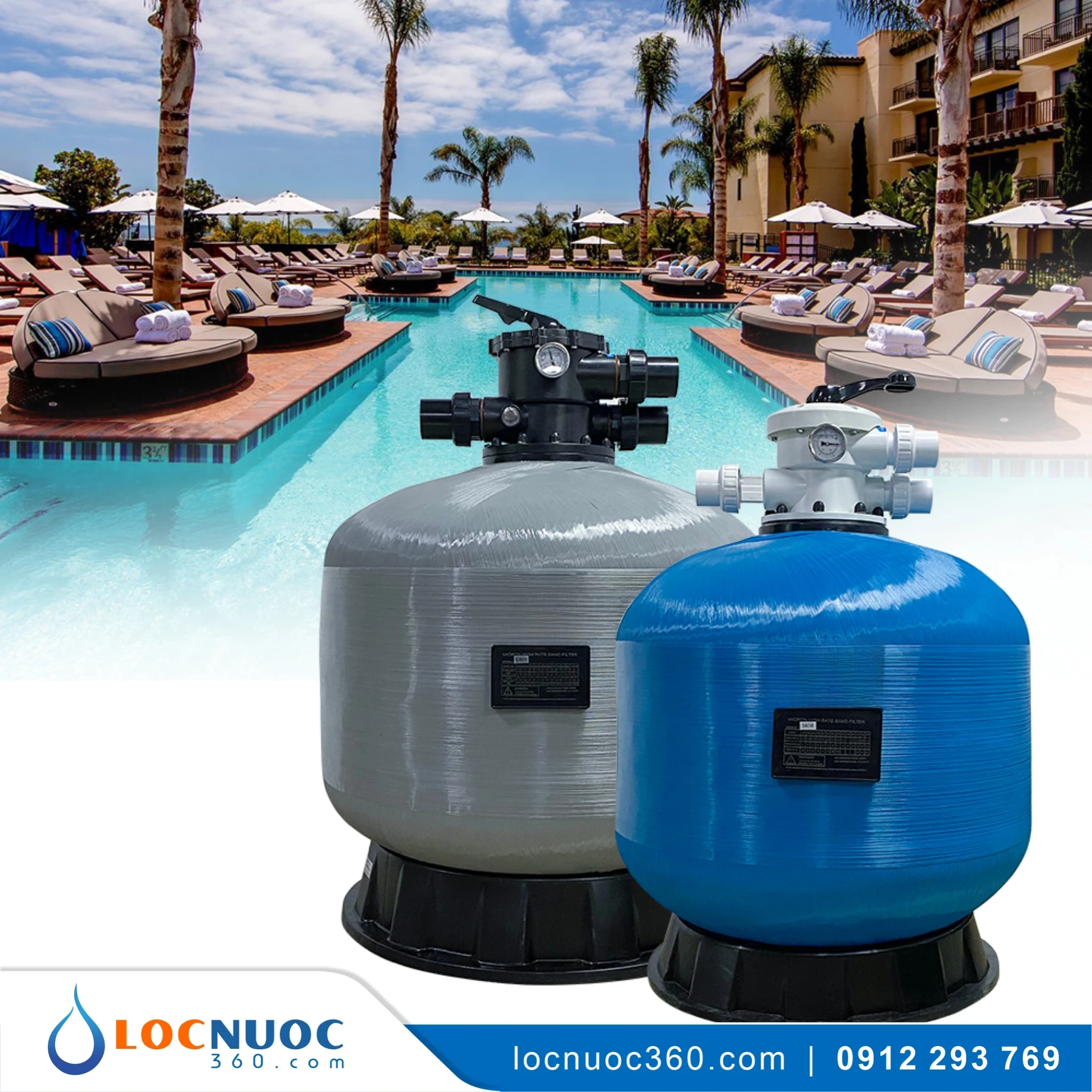 Hệ thống lọc nước Bể bơi, Hồ bơi cho Biệt thự cao cấp 2 Hệ thống lọc nước Bể bơi, Hồ bơi cho Biệt thự cao cấp
