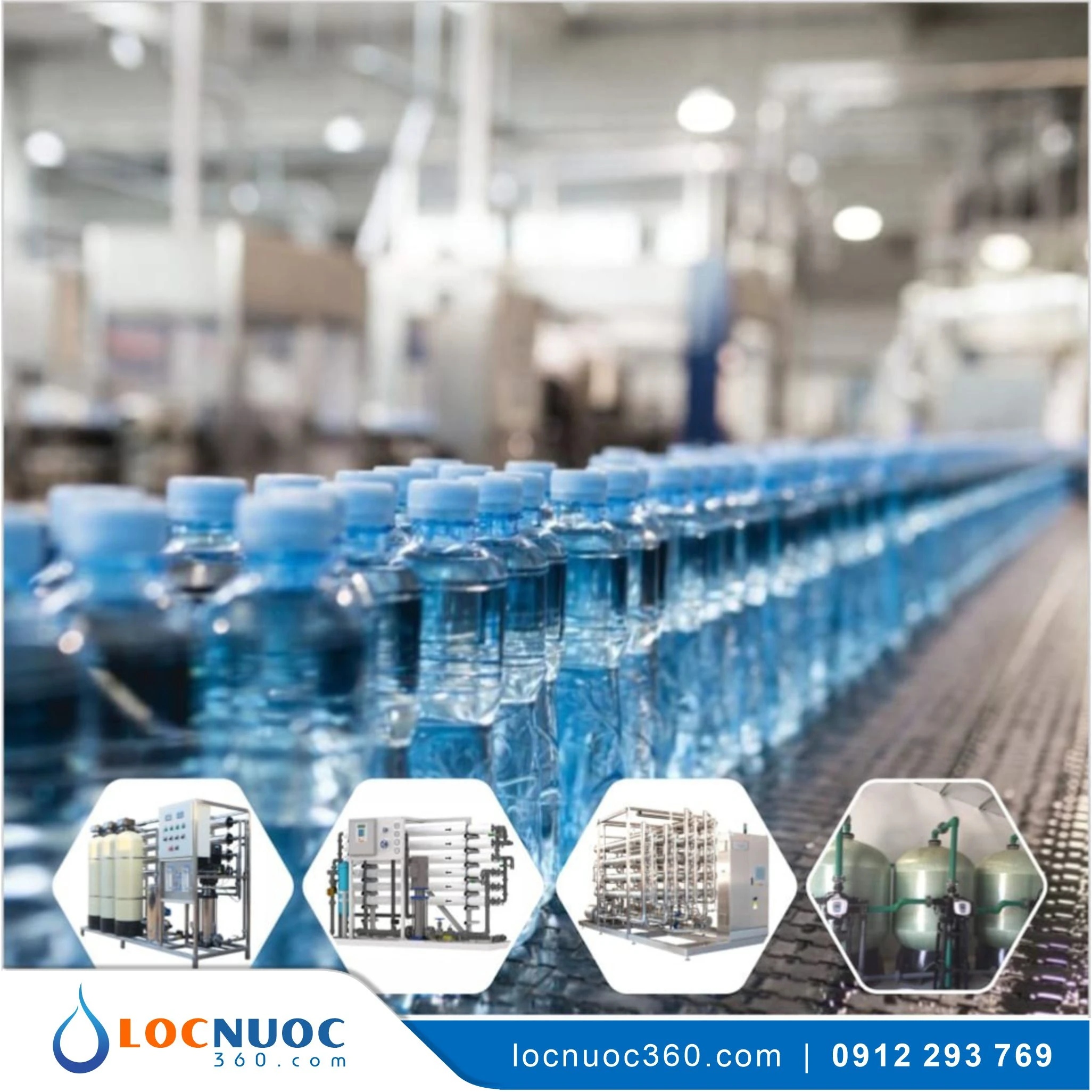 Máy lọc nước RO 700lit đóng bình, đóng chai Tinh khiết