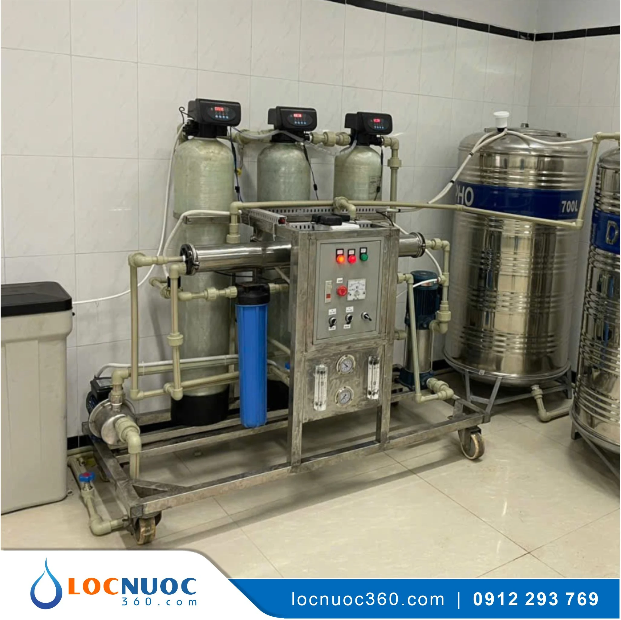 Máy lọc nước RO Tinh khiết 250lit cho Giặt là Công nghiệp