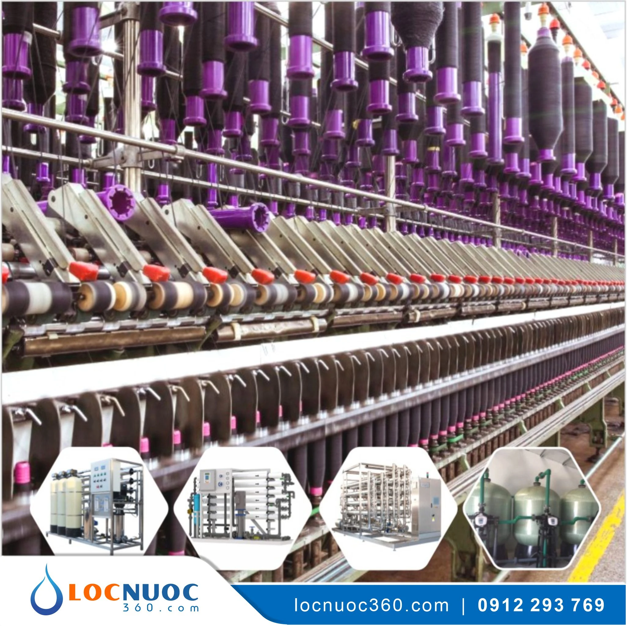 Làm mềm nước cho Nồi hơi Sản xuất Dệt nhuộm