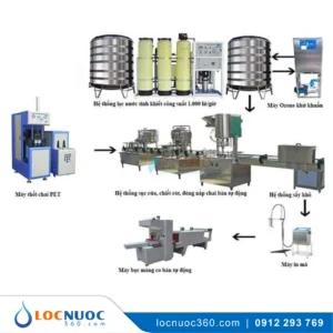 Dây Chuyền Lọc Nước Đóng Chai Tự Động Công Suất Lớn