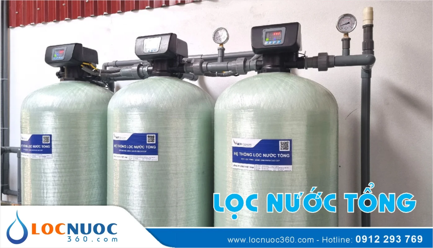 Hệ thống lọc nước tổng Tòa nhà sử dụng nguồn nước giếng khoan