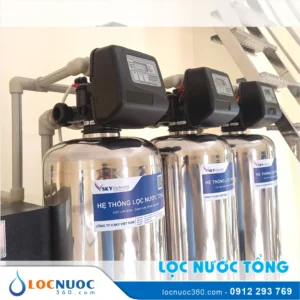 Máy lọc nước tổng dùng Bình tích áp kháng khuẩn