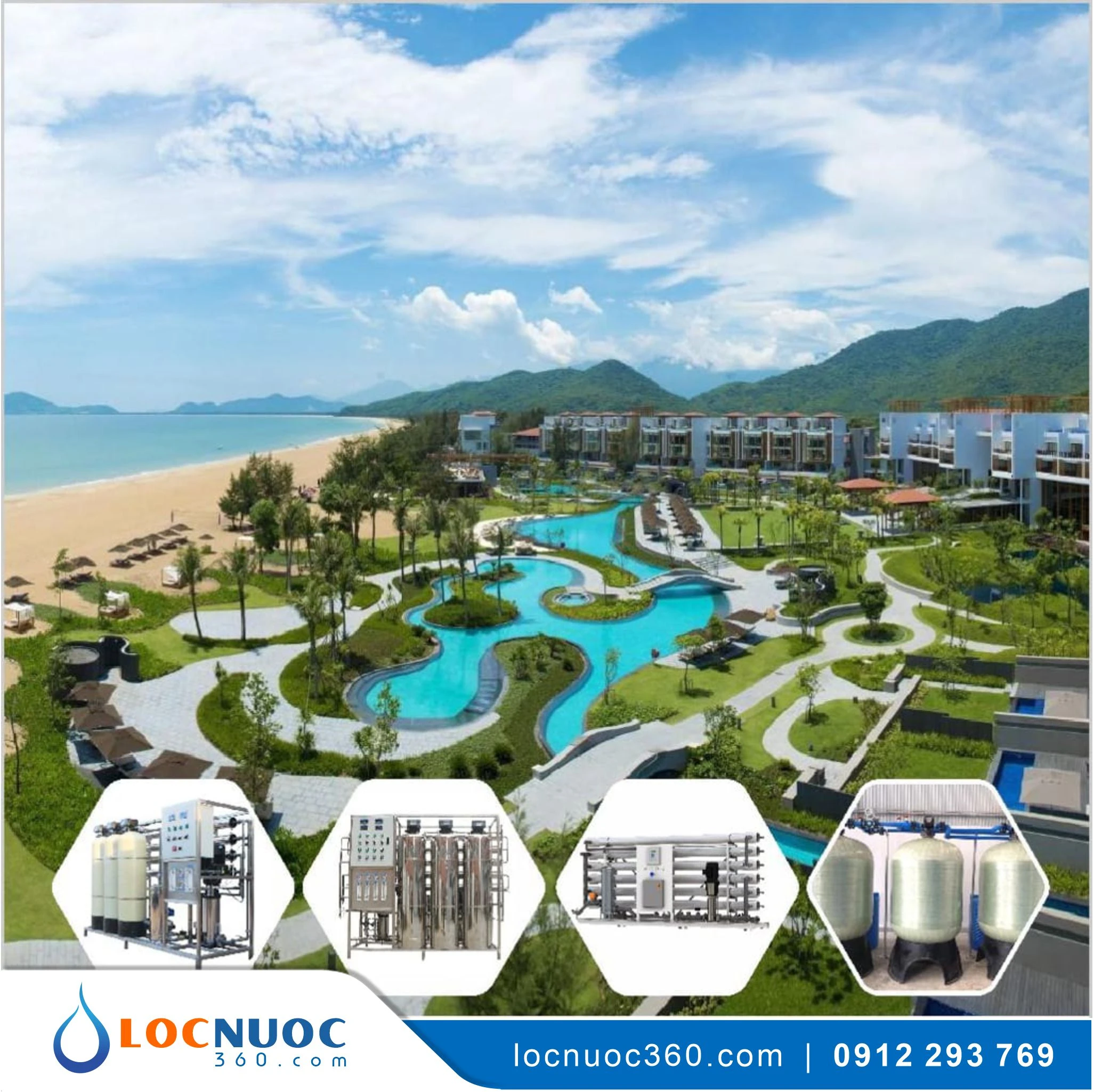 Máy lọc nước RO 2500lit cho Sân Golf KN2500