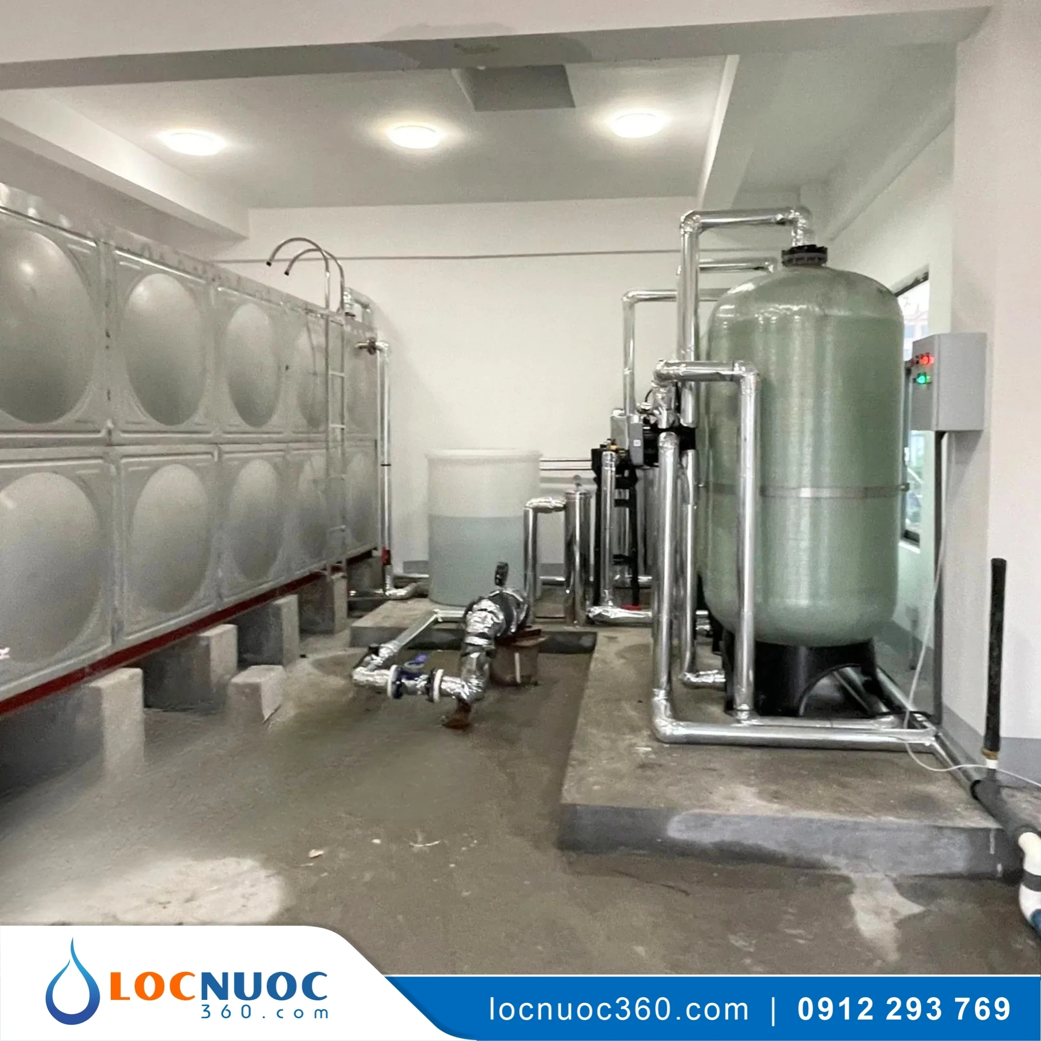 Hệ thống lọc nước tổng 5m3 cho Bệnh viện VSK05-LT 2 Hệ thống lọc nước tổng 5m3 cho Bệnh viện VSK05-LT