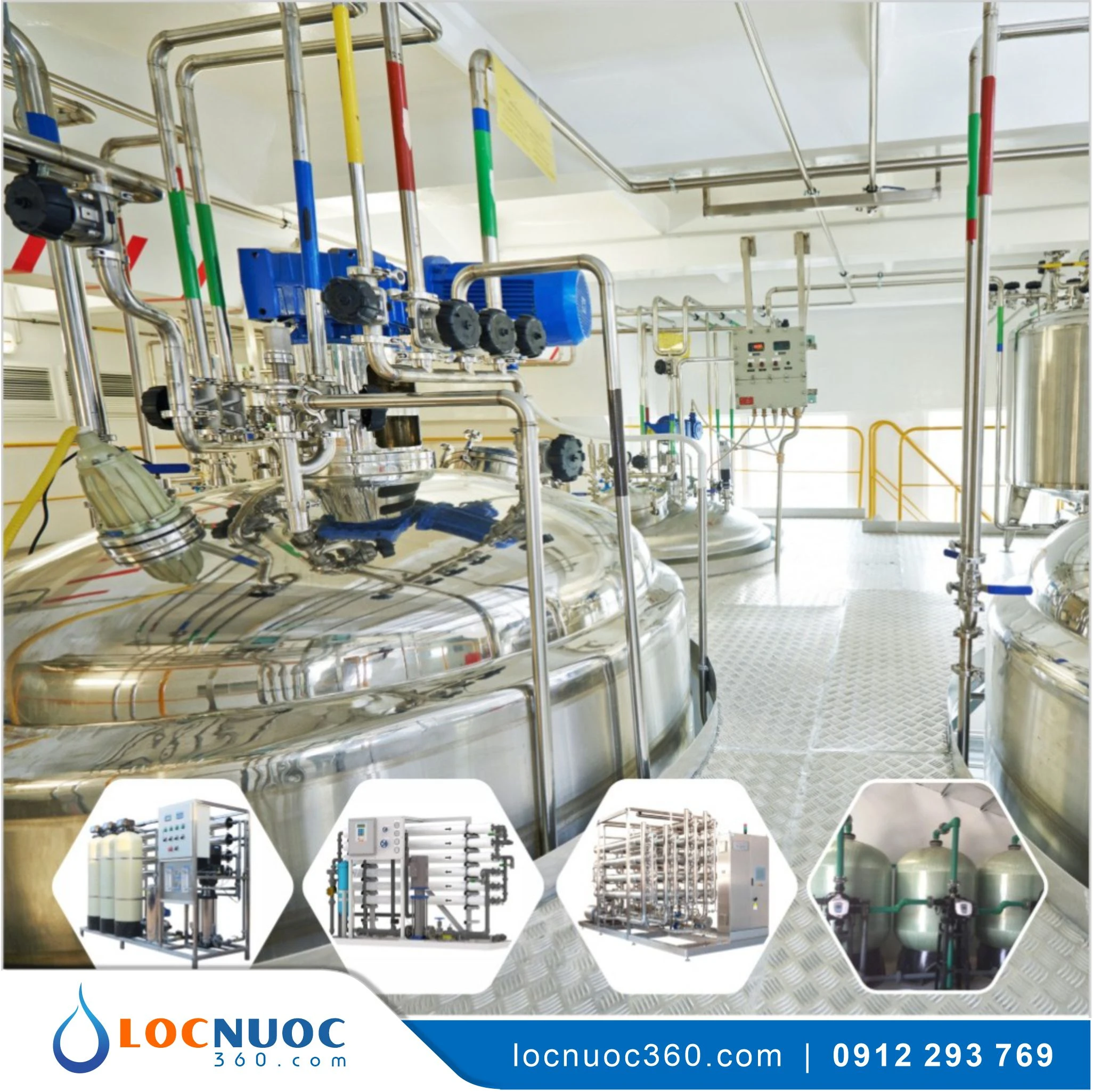 Máy lọc nước RO sản xuất Hóa chất 3000lit