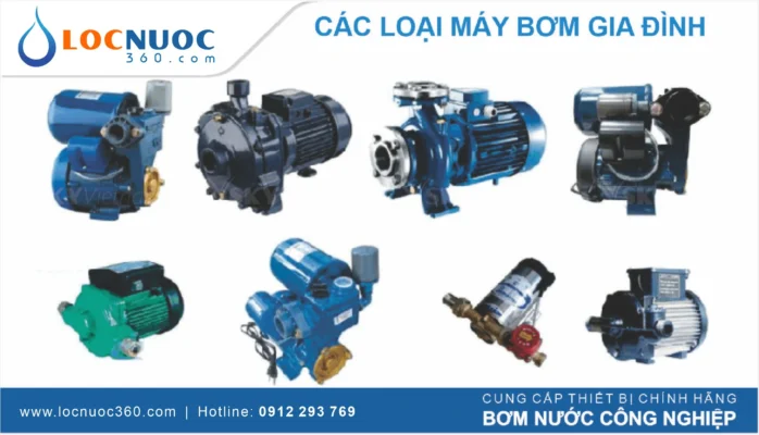 Máy bơm gia đình gồm những loại nào?
