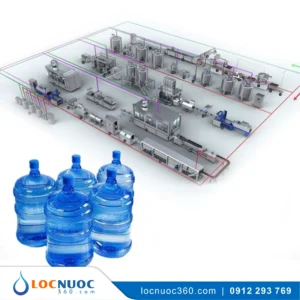 Dây Chuyền Lọc Nước Đóng Bình Tự Động Công Suất Lớn