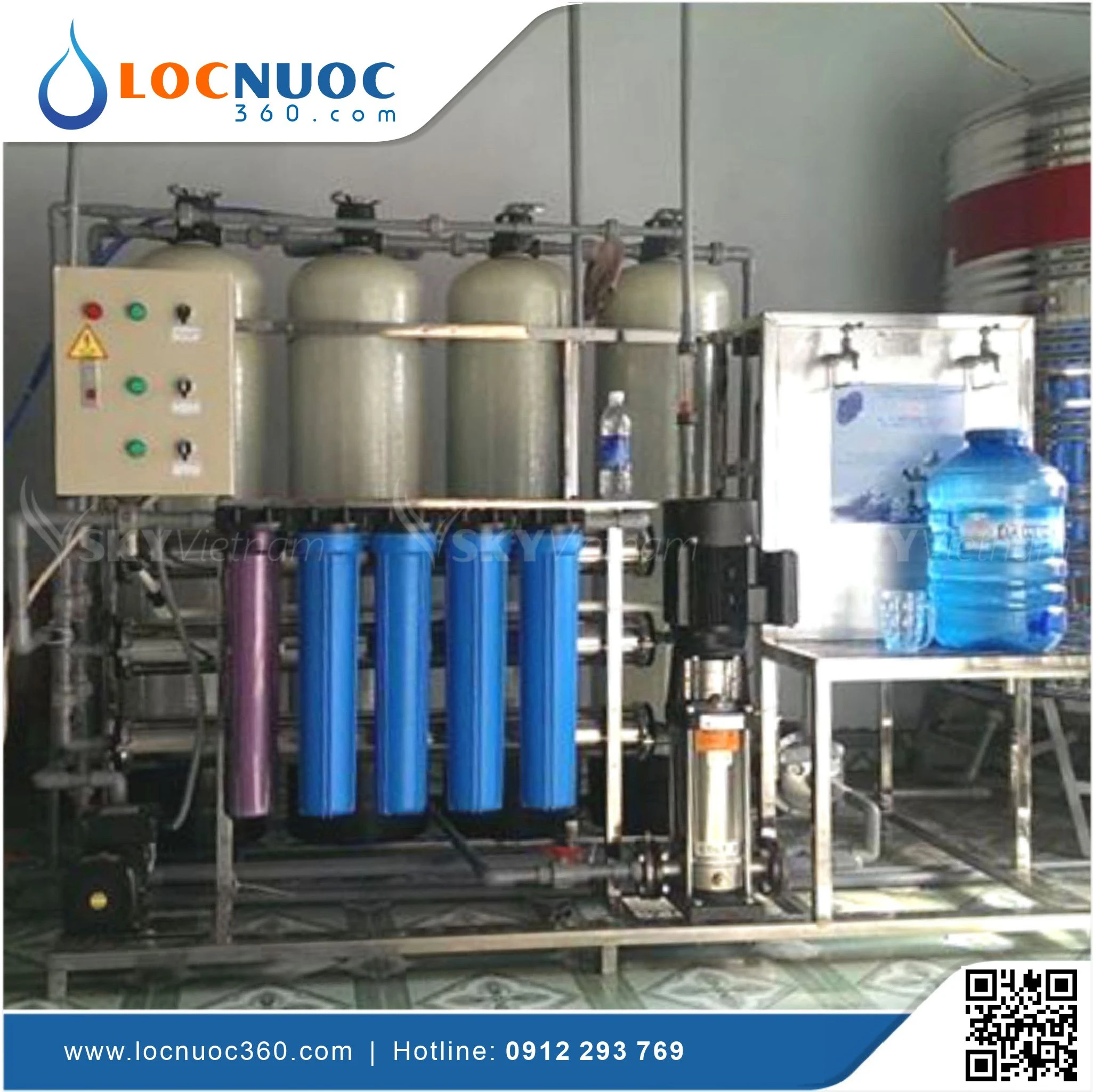 Hệ thống lọc RO Công nghiệp sản xuất Nước đóng bình 3 Hệ thống lọc RO Công nghiệp sản xuất Nước đóng bình