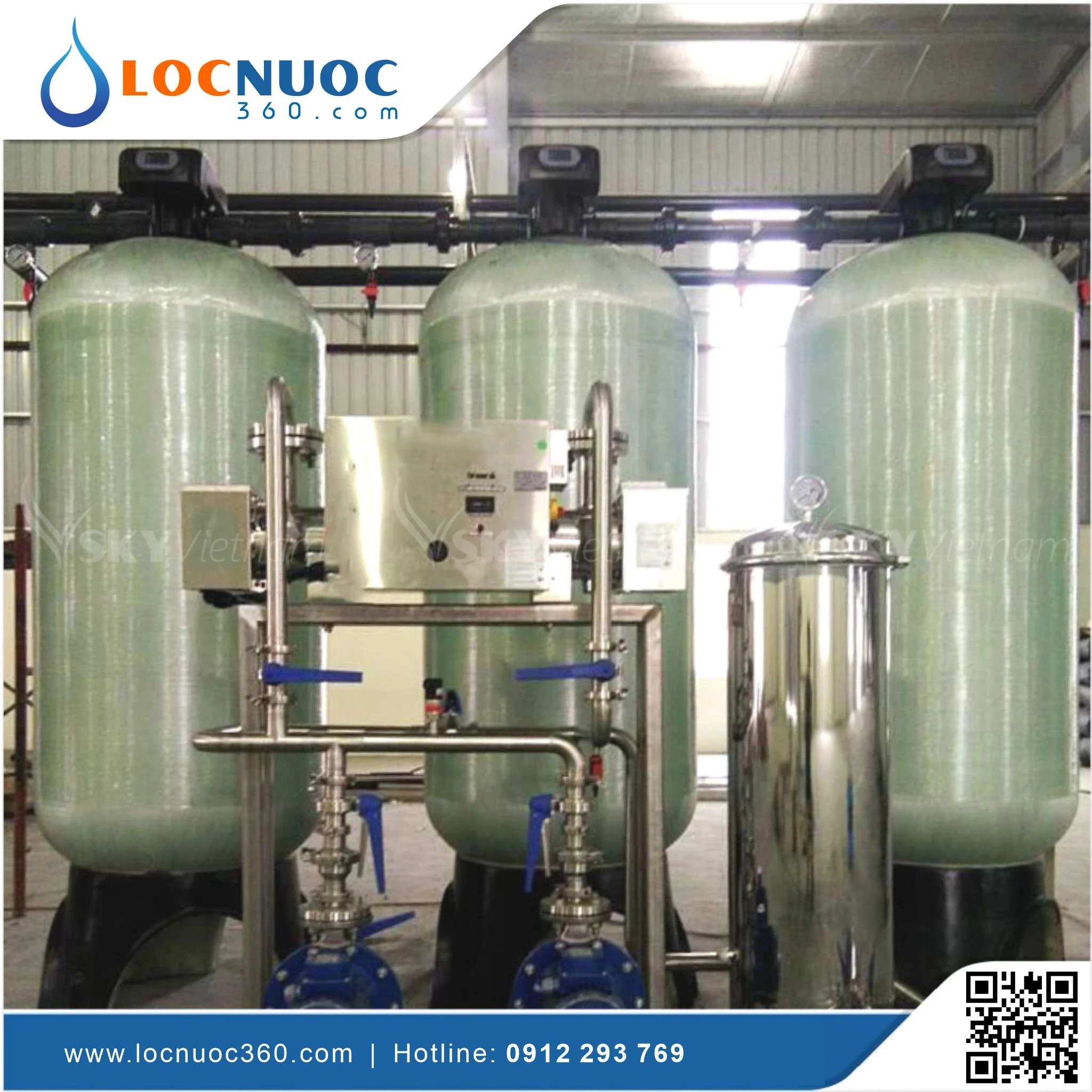 Hệ thống lọc nước tổng 4m3 cho Dược phẩm VSK4.0-LT