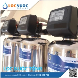 Máy lọc nước tổng dùng Van điện tử tự động sục rửa