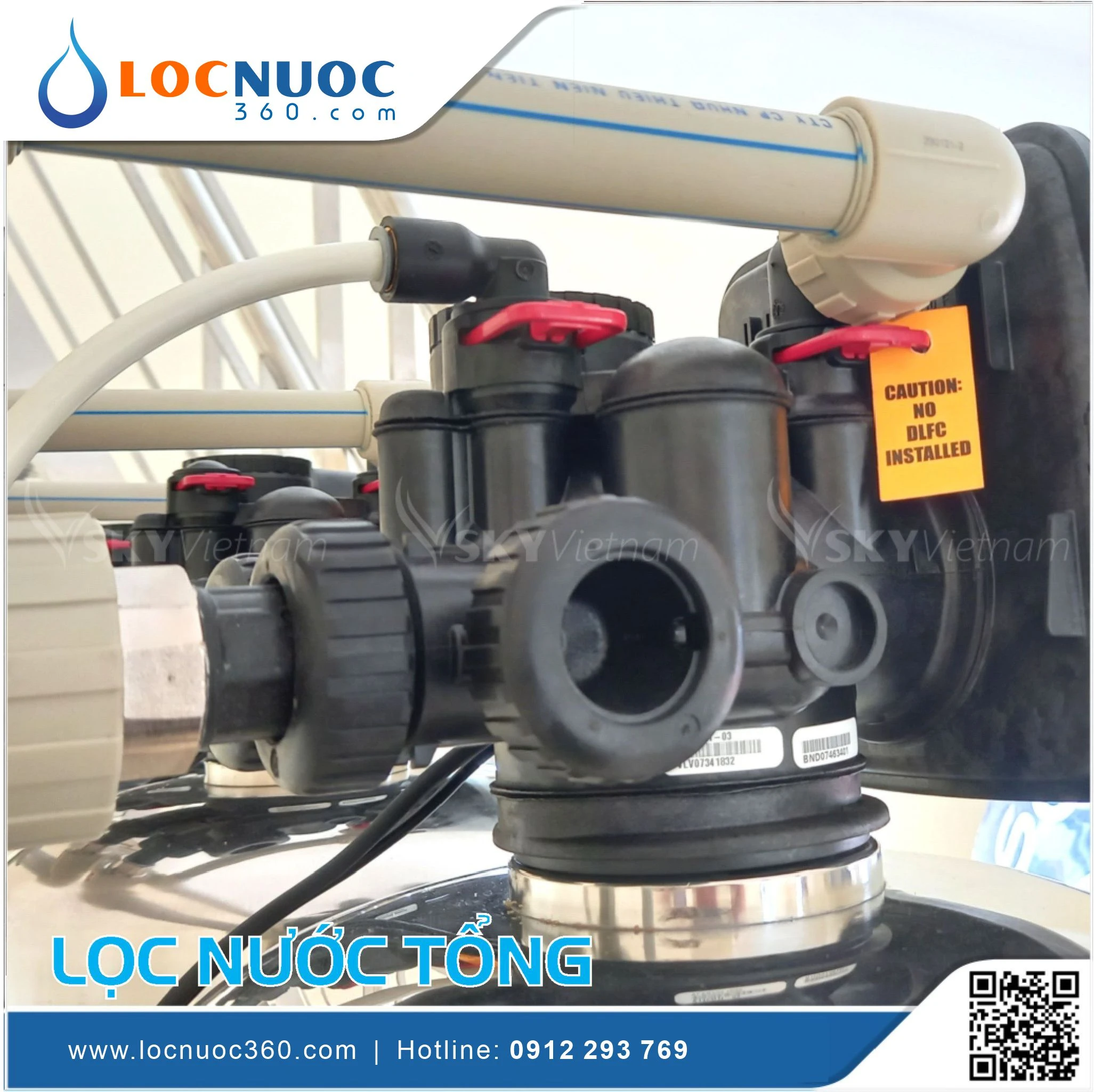 Máy lọc nước tổng dùng Van điện tử tự động sục rửa 3 Máy lọc nước tổng dùng Van điện tử tự động sục rửa