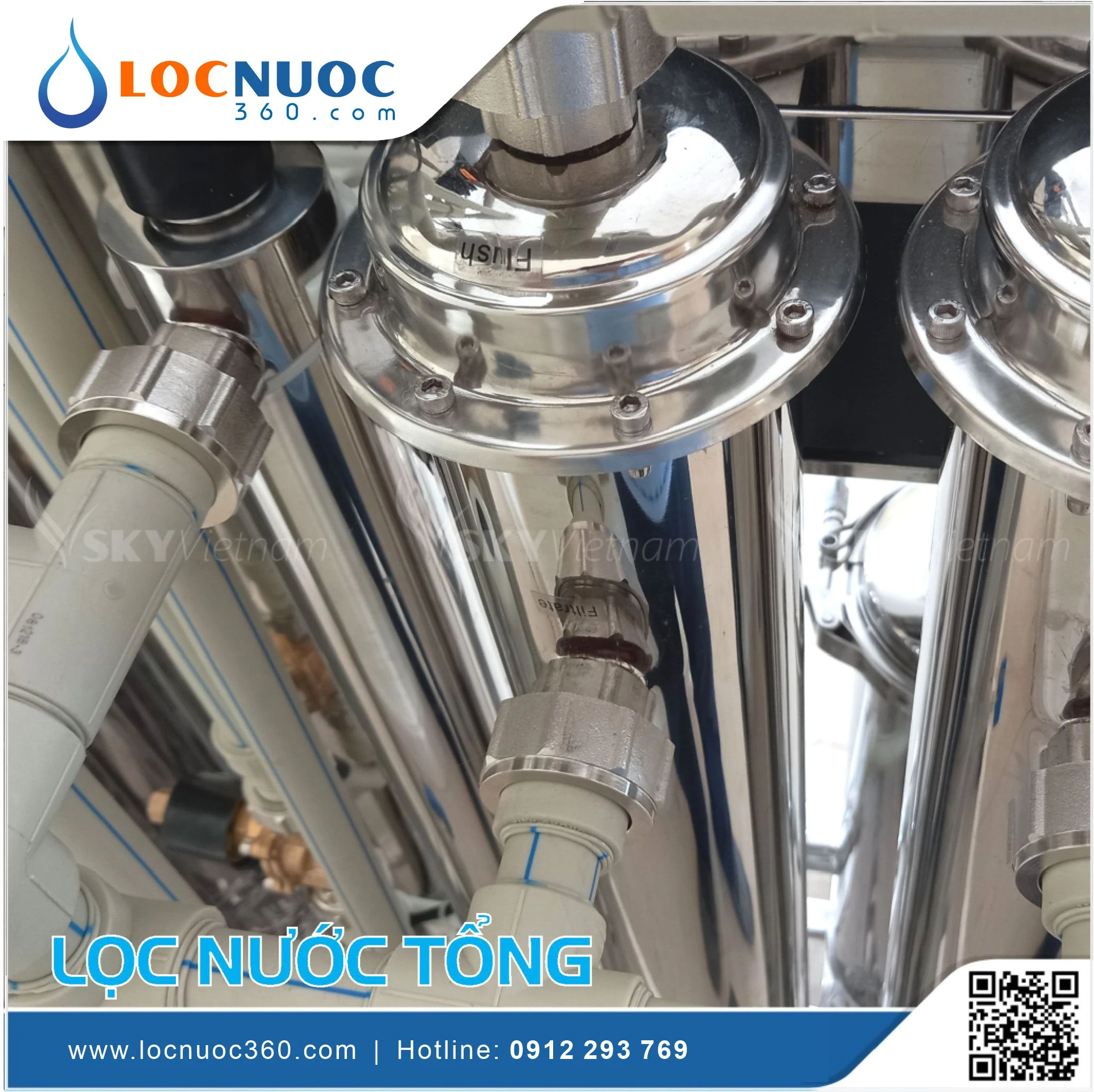 Máy lọc nước tổng xử lý nước nhiễm Vi khuẩn, Virut 4 Máy lọc nước tổng xử lý nước nhiễm Vi khuẩn, Virut