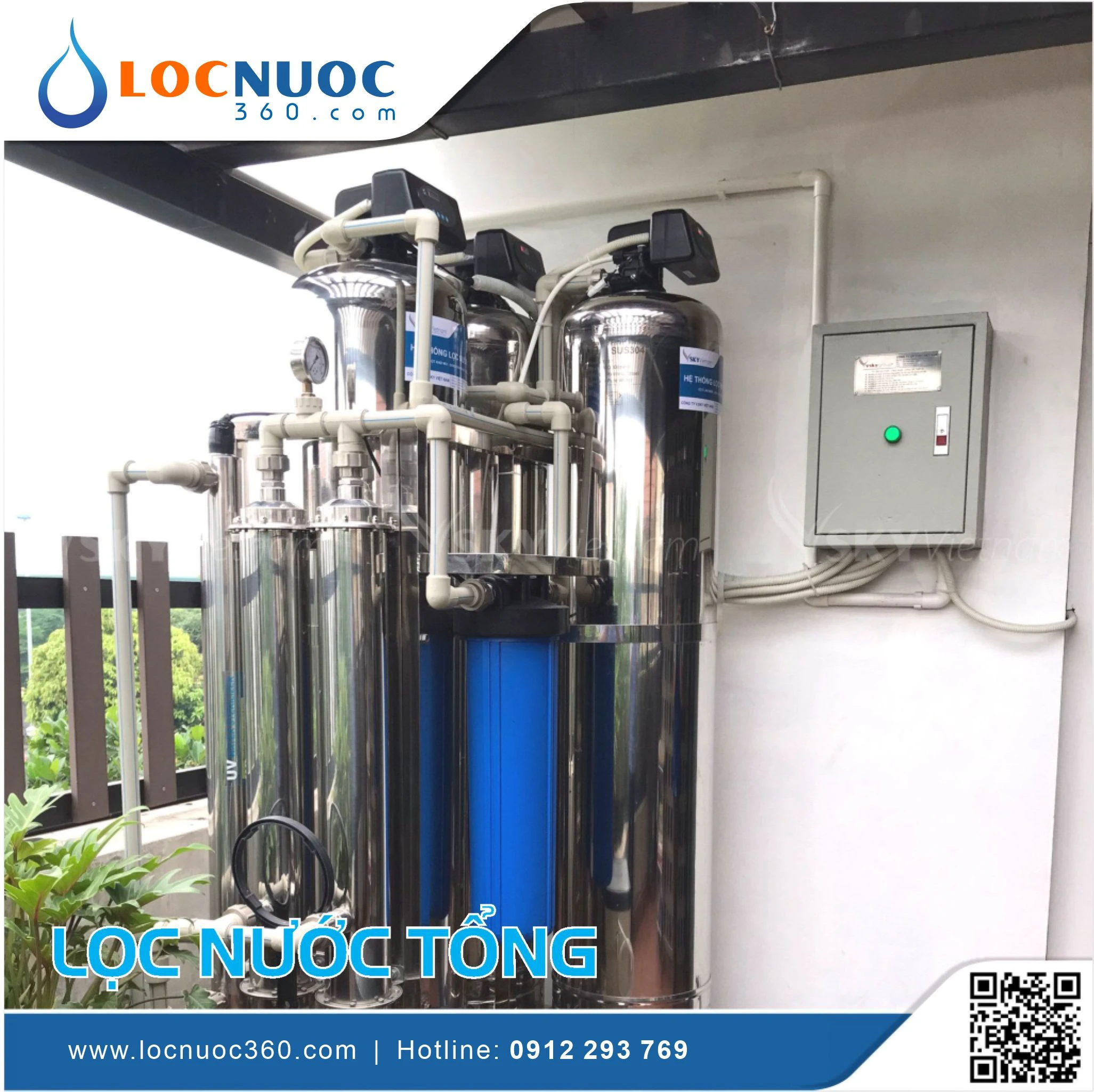 Máy lọc nước tổng xử lý nước nhiễm Vi khuẩn, Virut 2 Máy lọc nước tổng xử lý nước nhiễm Vi khuẩn, Virut