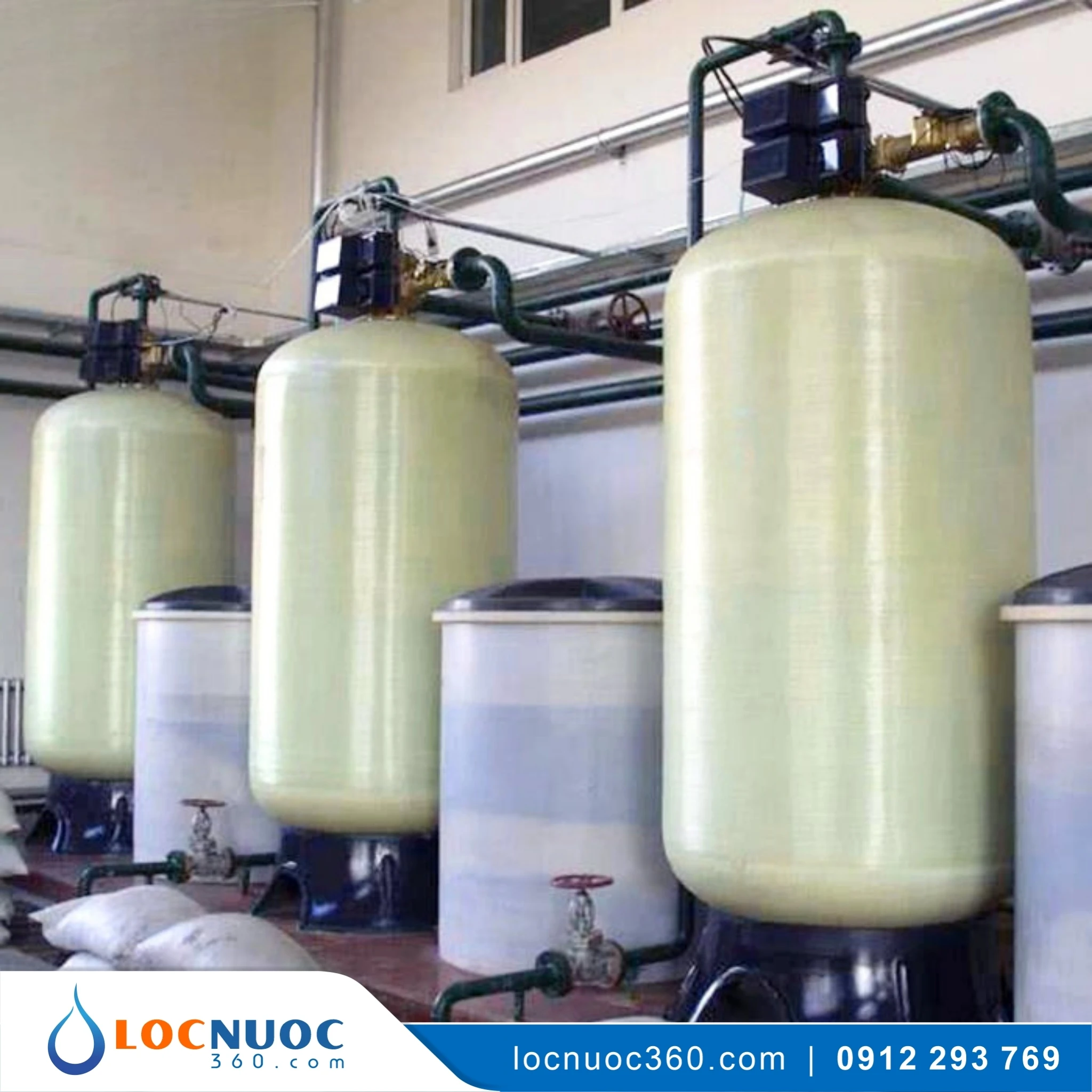 Hệ thống làm mềm nước 10m3 cho Nồi hơi, Lò hơi 2 Hệ thống làm mềm nước 10m3 cho Nồi hơi, Lò hơi