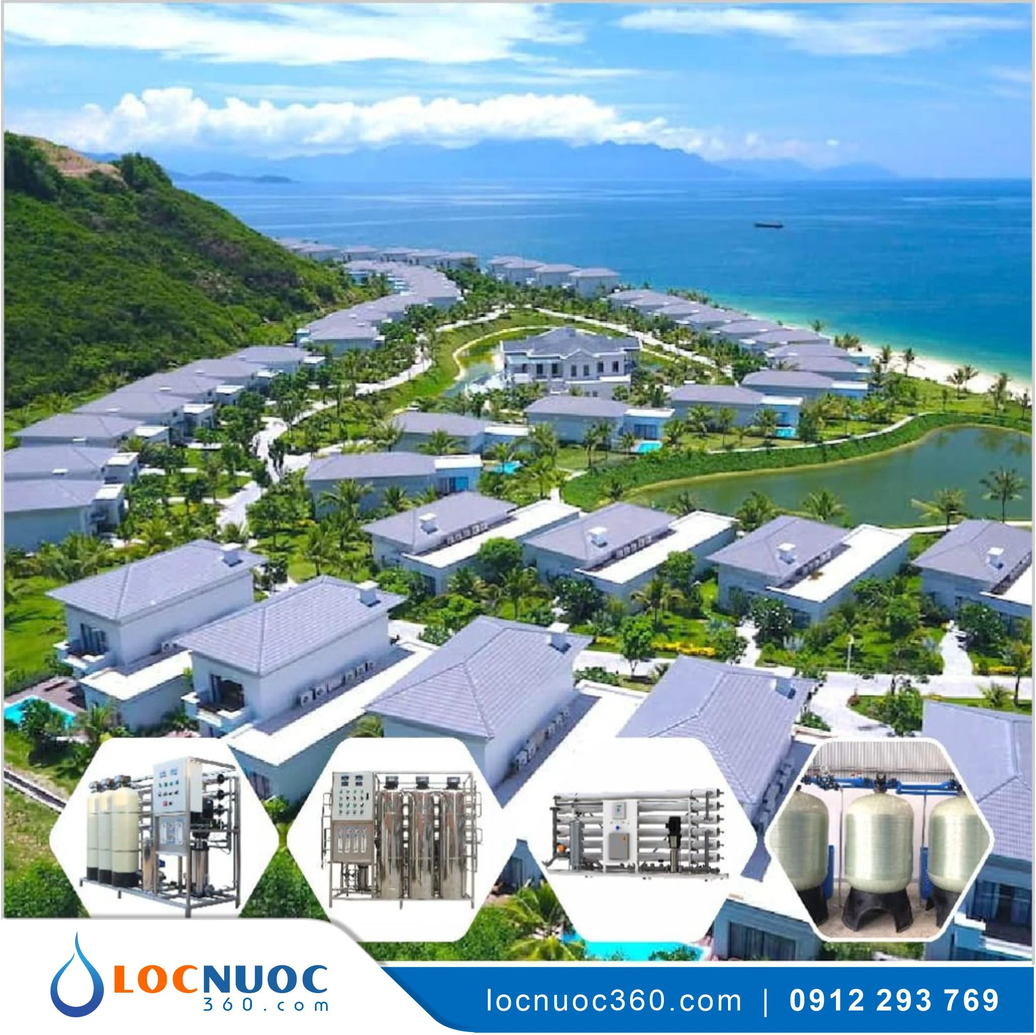 Hệ thống lọc tổng 15m3 cho Resort, Khu du lịch VSK15-LT