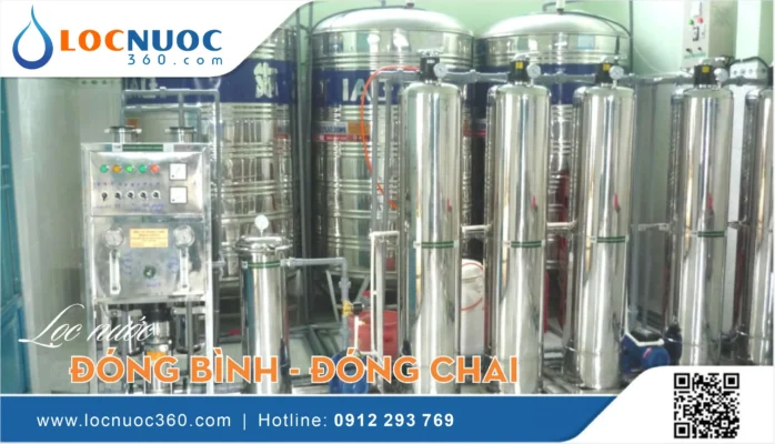 Máy lọc nước Công nghiệp RO sản xuất nước đóng bình, đóng chai