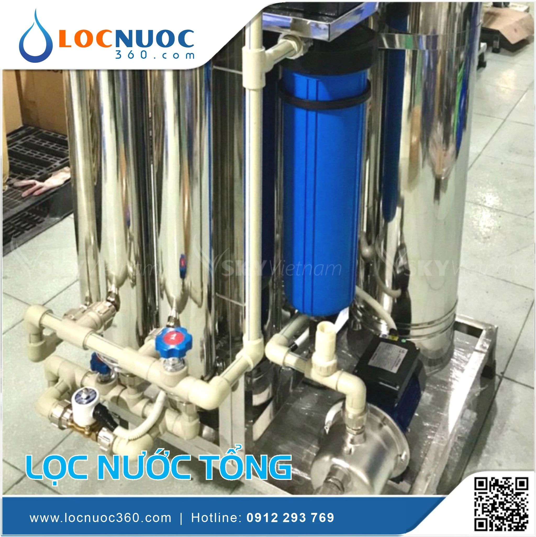 Bộ lọc nước tổng Siêu lọc UF VSK03UF-52-V2 Premium 4 Bộ lọc nước tổng Siêu lọc UF VSK03UF-52-V2 Premium