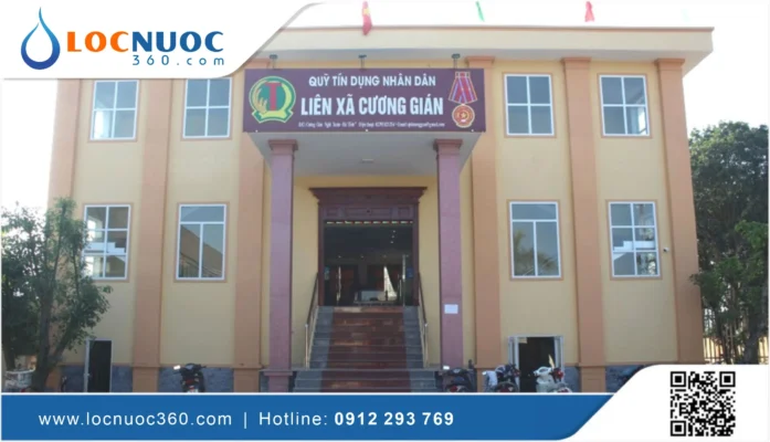 Lọc nước cho Văn phòng Quỹ tín dụng nhân dân liên xã Cương Gián – Hà Tĩnh