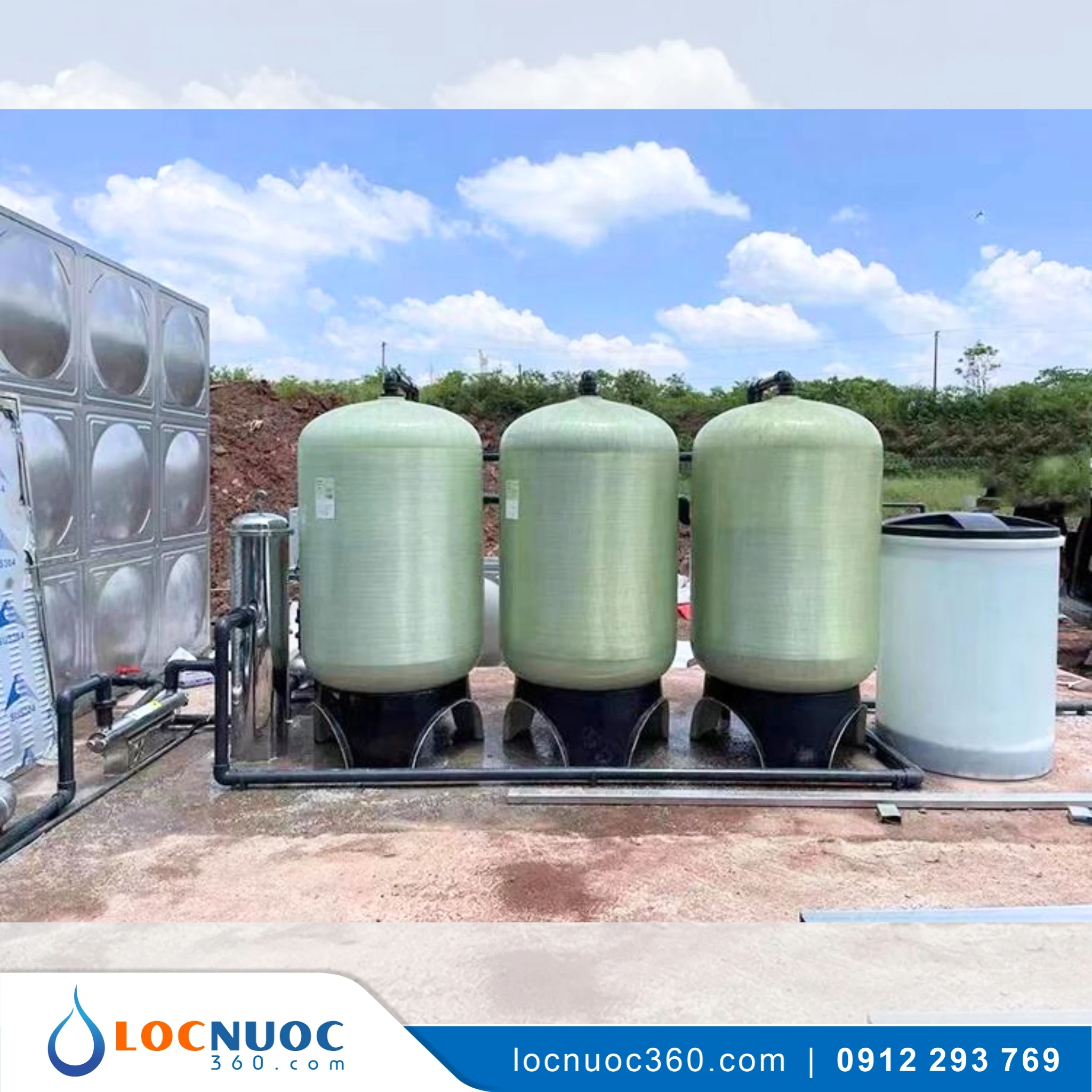 Hệ thống Lọc nước giếng khoan Công nghiệp 10m3 1 Hệ thống Lọc nước giếng khoan Công nghiệp 10m3