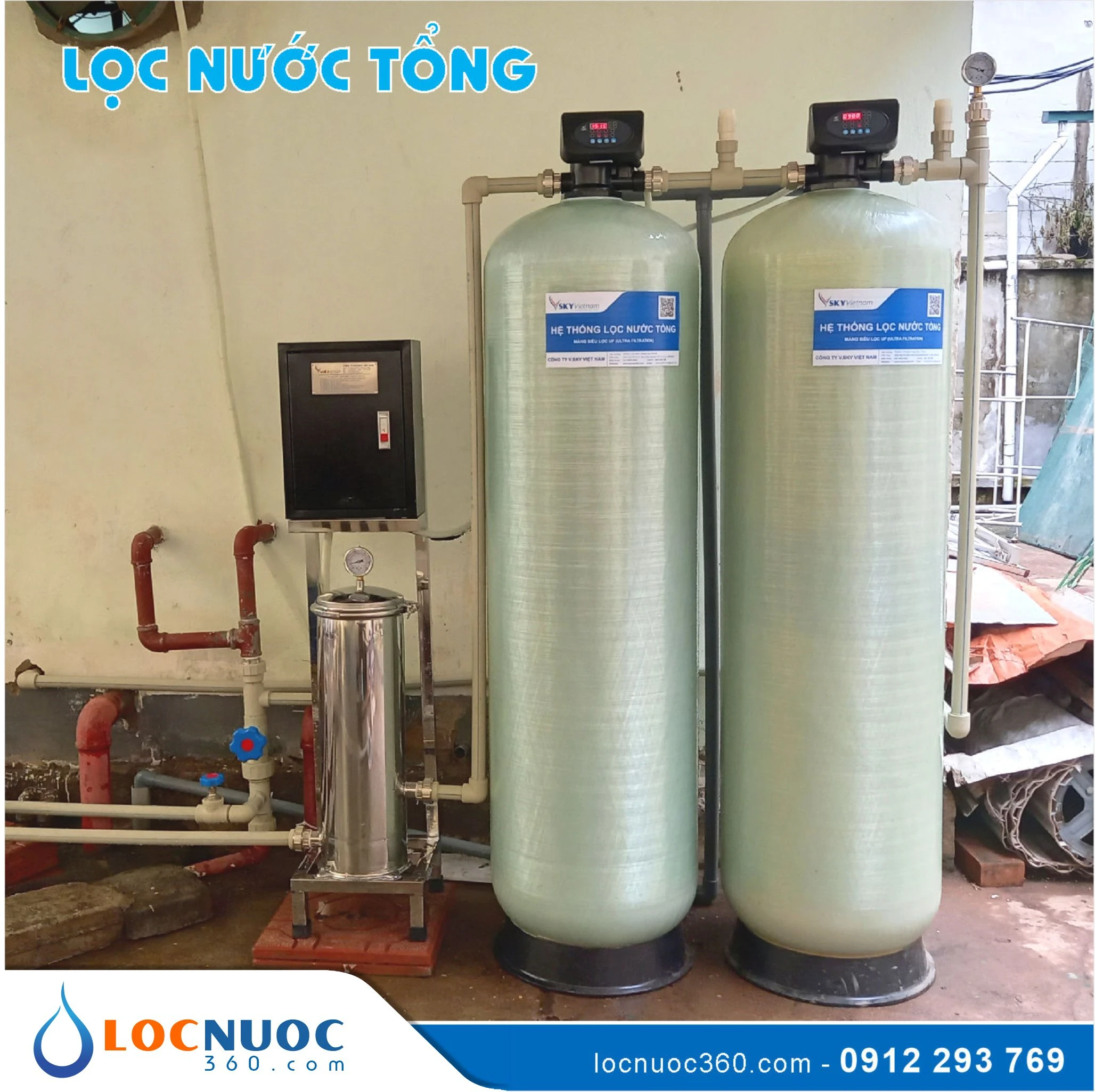 Bộ lọc nước tổng UF cho quán Cafe VSK02UF-52-V1