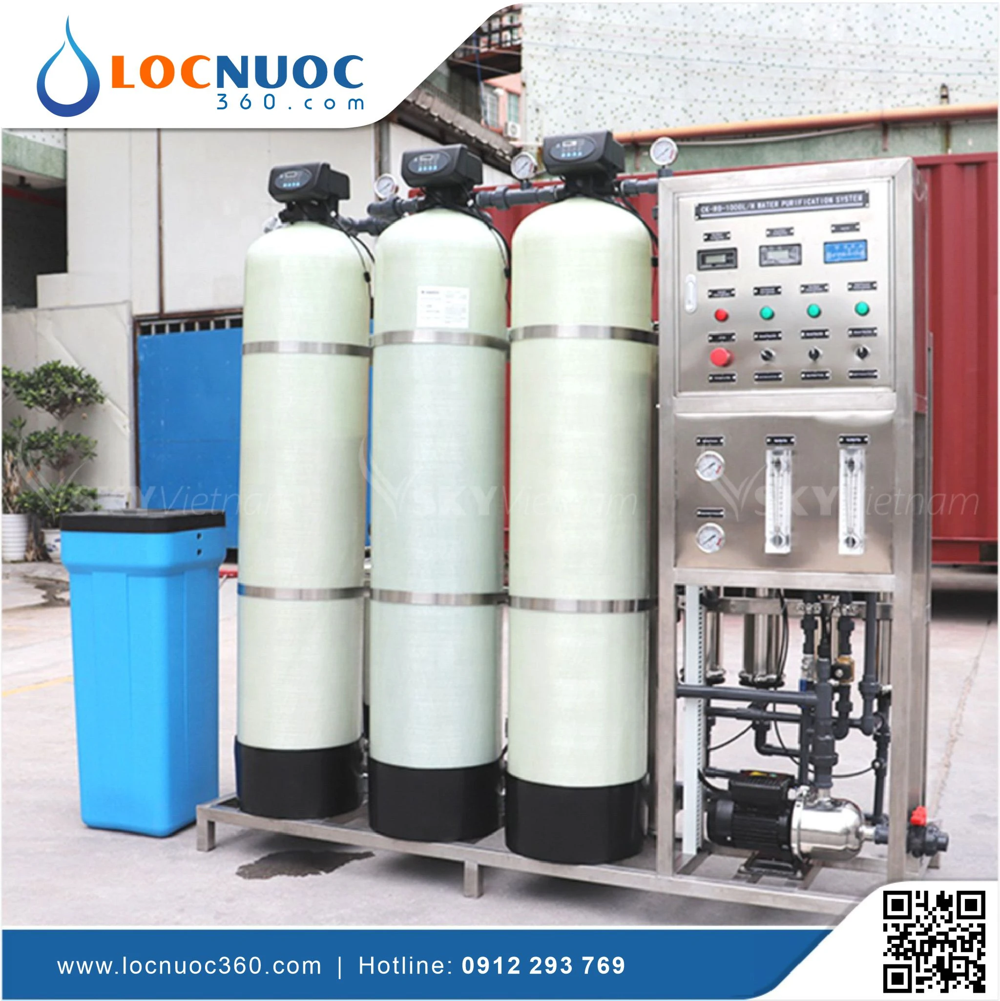 Máy lọc nước RO Tinh khiết 500lit cho sản xuất nước Giải khát 3 Máy lọc nước RO Tinh khiết 500lit cho sản xuất nước Giải khát