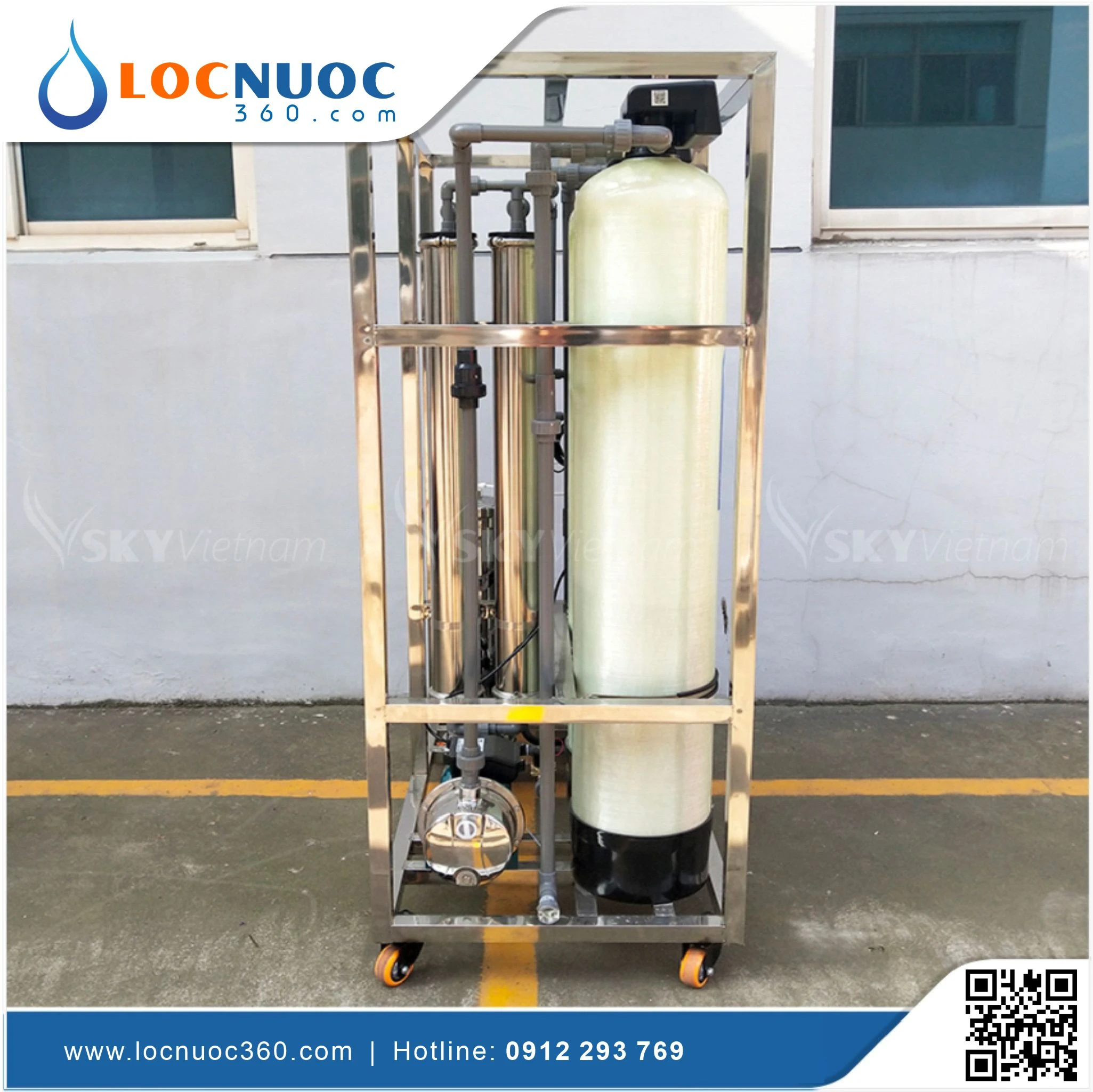Máy lọc nước RO Tinh khiết 500lit cho sản xuất nước Giải khát 4 Máy lọc nước RO Tinh khiết 500lit cho sản xuất nước Giải khát