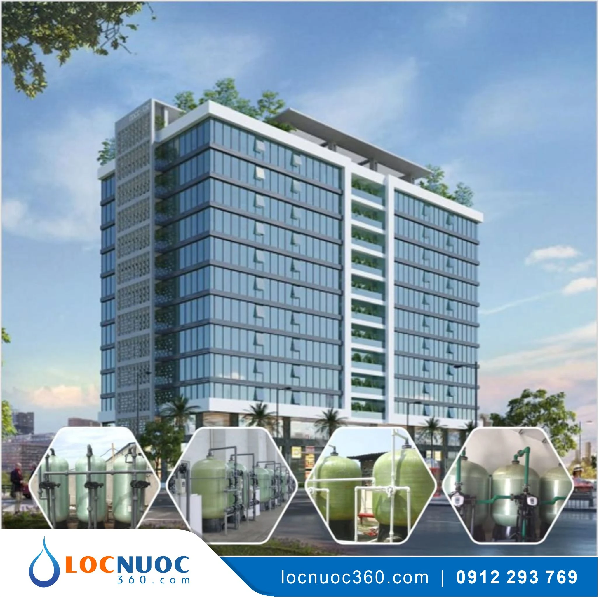 Hệ thống lọc tổng 15 m3 cho Tòa nhà văn phòng VSK15-LT