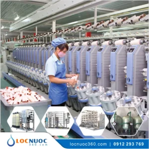 Máy lọc nước RO sản xuất Dệt nhuộm 2000lit