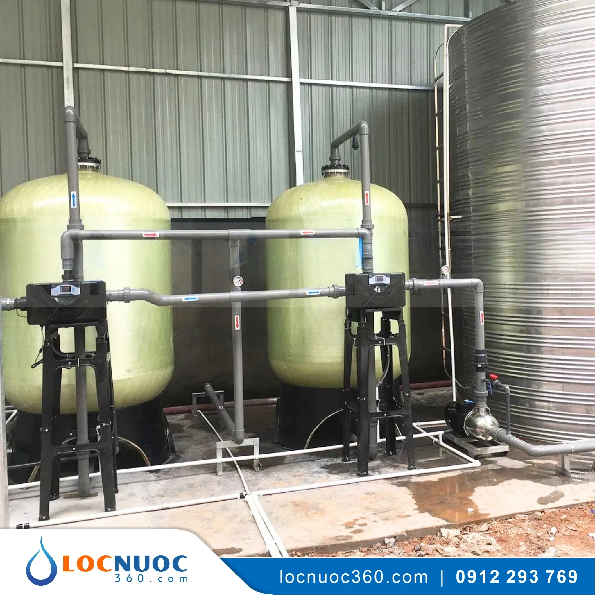 Hệ thống lọc nước tổng 10m3 sản xuất Sơn nước 4 Hệ thống lọc nước tổng 10m3 sản xuất Sơn nước