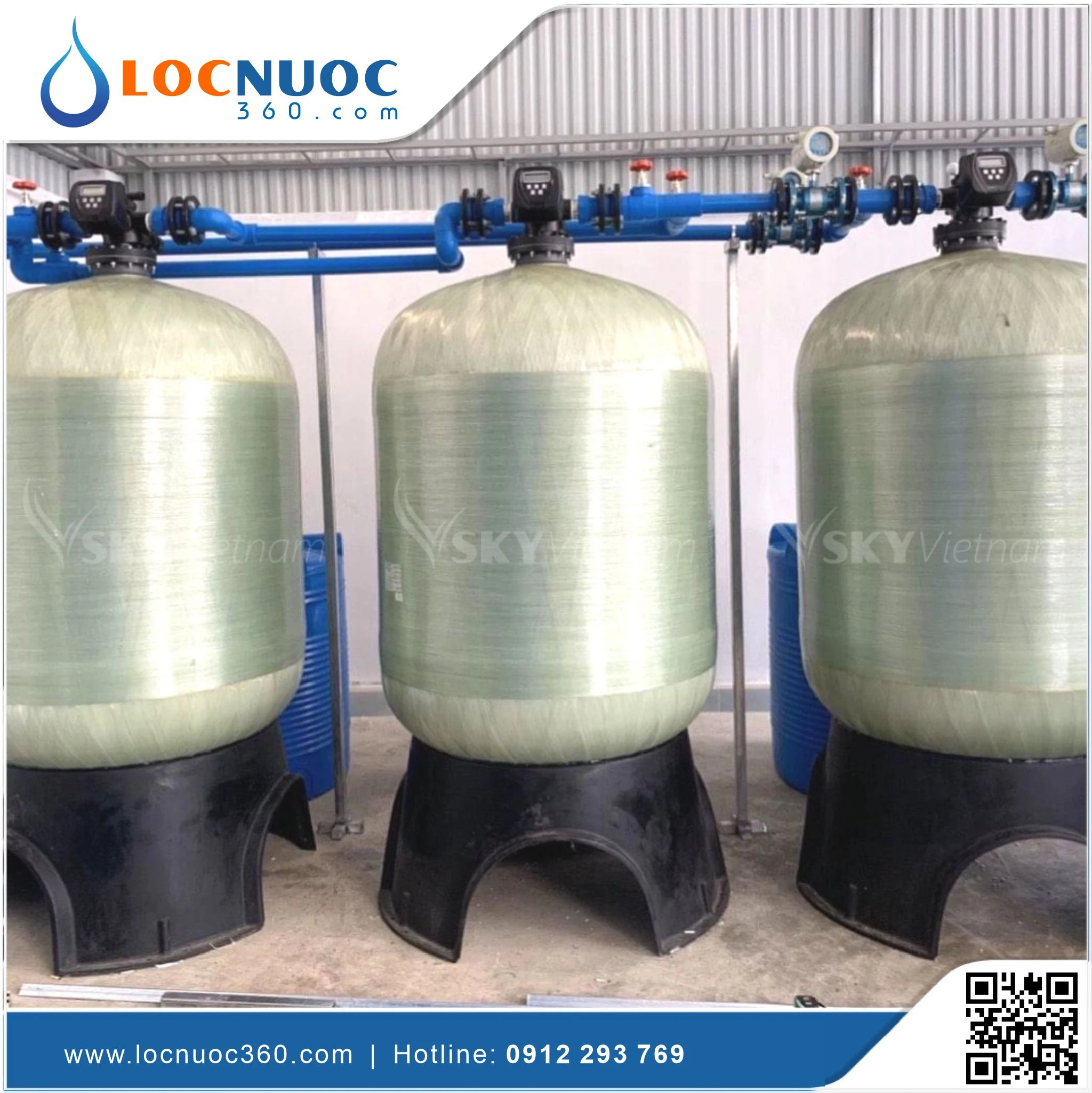 Hệ thống lọc thô 20m3 sản xuất Nước đóng bình 3 Hệ thống lọc thô 20m3 sản xuất Nước đóng bình