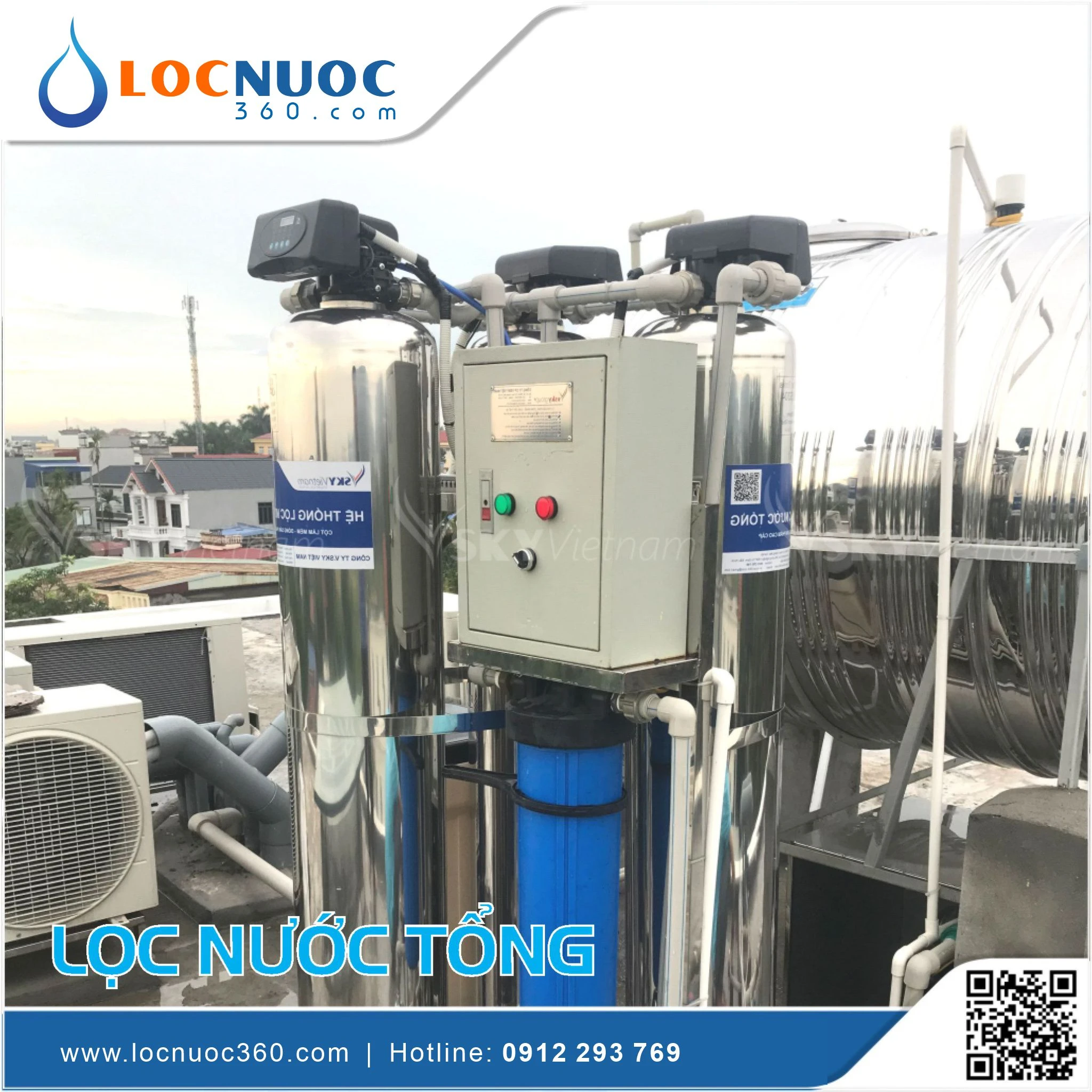 Bộ lọc nước tổng Siêu lọc UF VSK03UF-52-V1 Premium 4 Bộ lọc nước tổng Siêu lọc UF VSK03UF-52-V1 Premium
