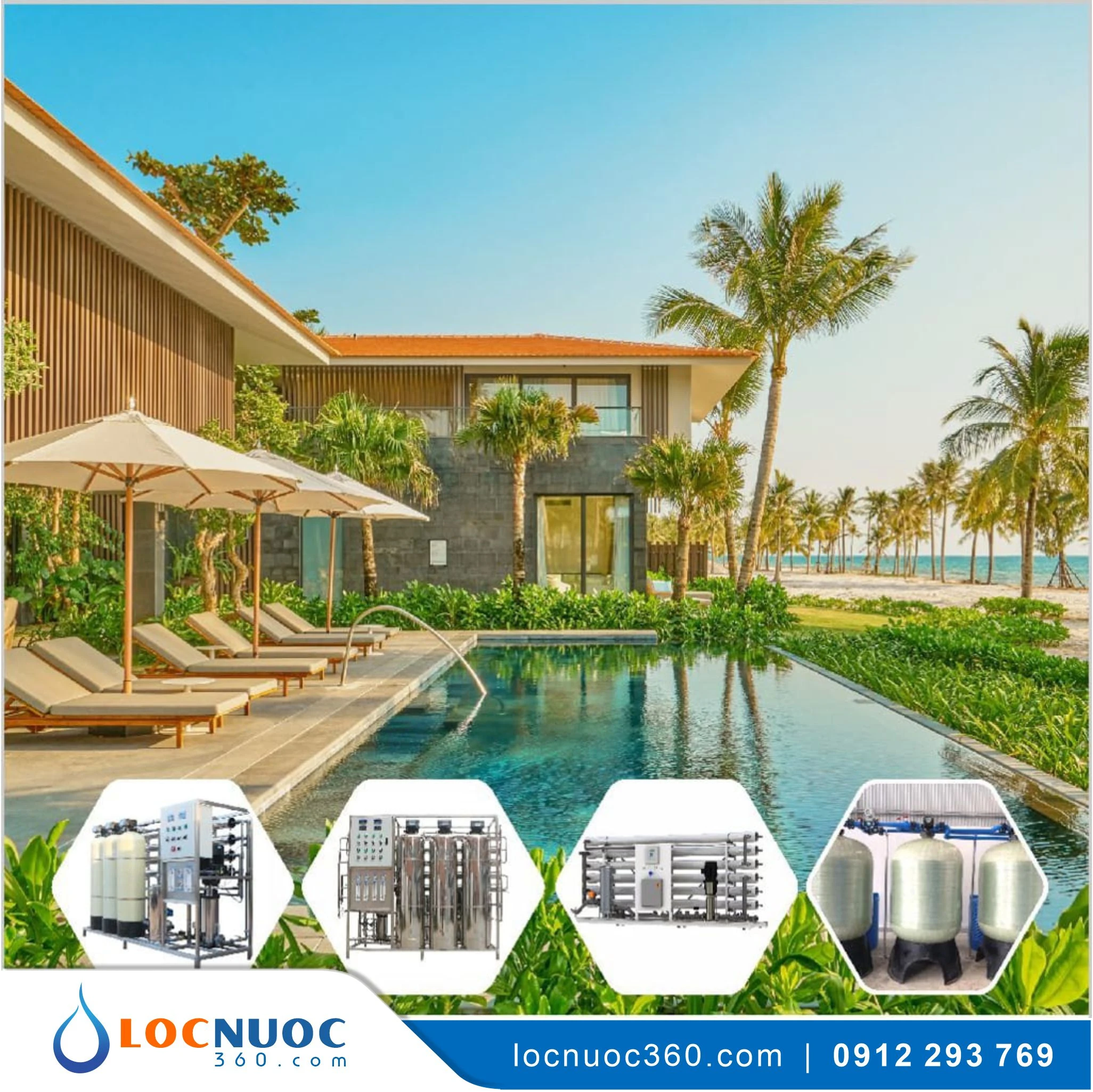 Máy lọc nước Nóng-Nguội cho Resort, Khu du lịch KN-N502