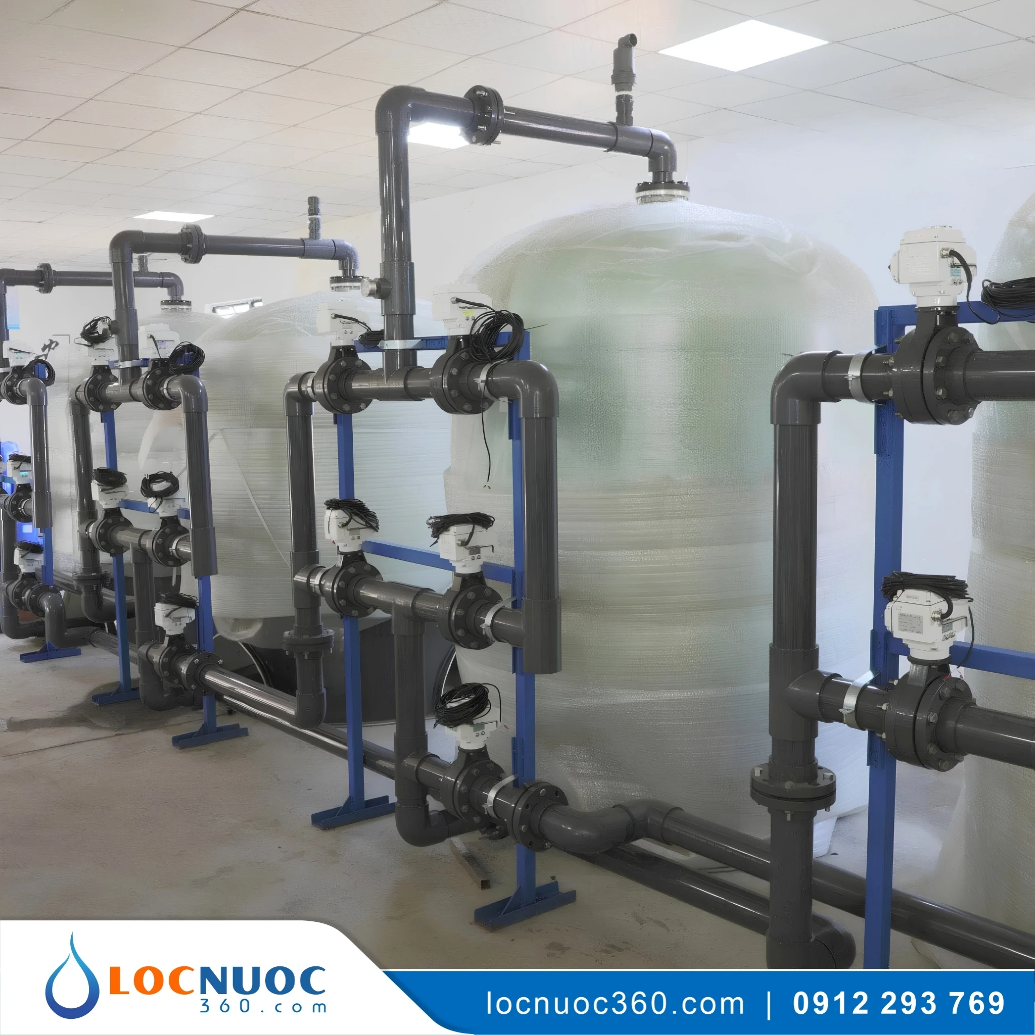 Hệ thống lọc nước tổng 10m3 cho Bệnh viện VSK10-LT 3 Hệ thống lọc nước tổng 10m3 cho Bệnh viện VSK10-LT