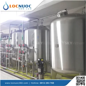 Hệ thống lọc thô 30m3 sản xuất Nước đóng bình