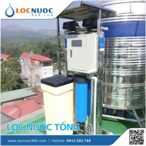 Máy lọc nước tổng, xử lý nước nhiễm Canxi cho Biệt thự