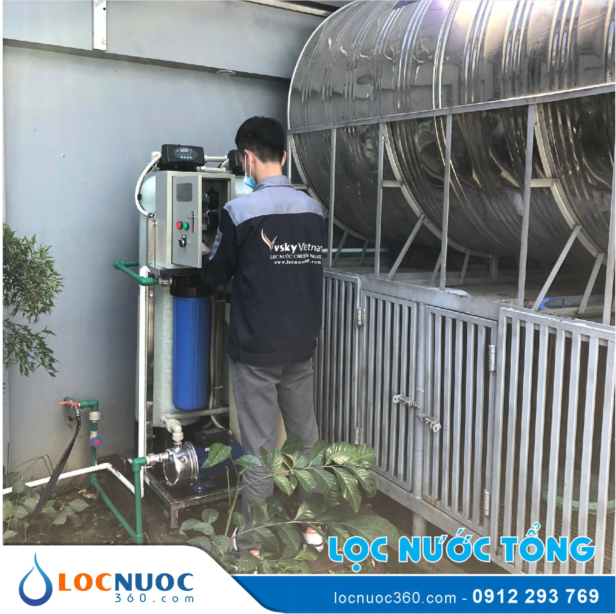 Bộ lọc nước tổng Siêu lọc UF VSK02UF-52-V3 4 Bộ lọc nước tổng Siêu lọc UF VSK02UF-52-V3