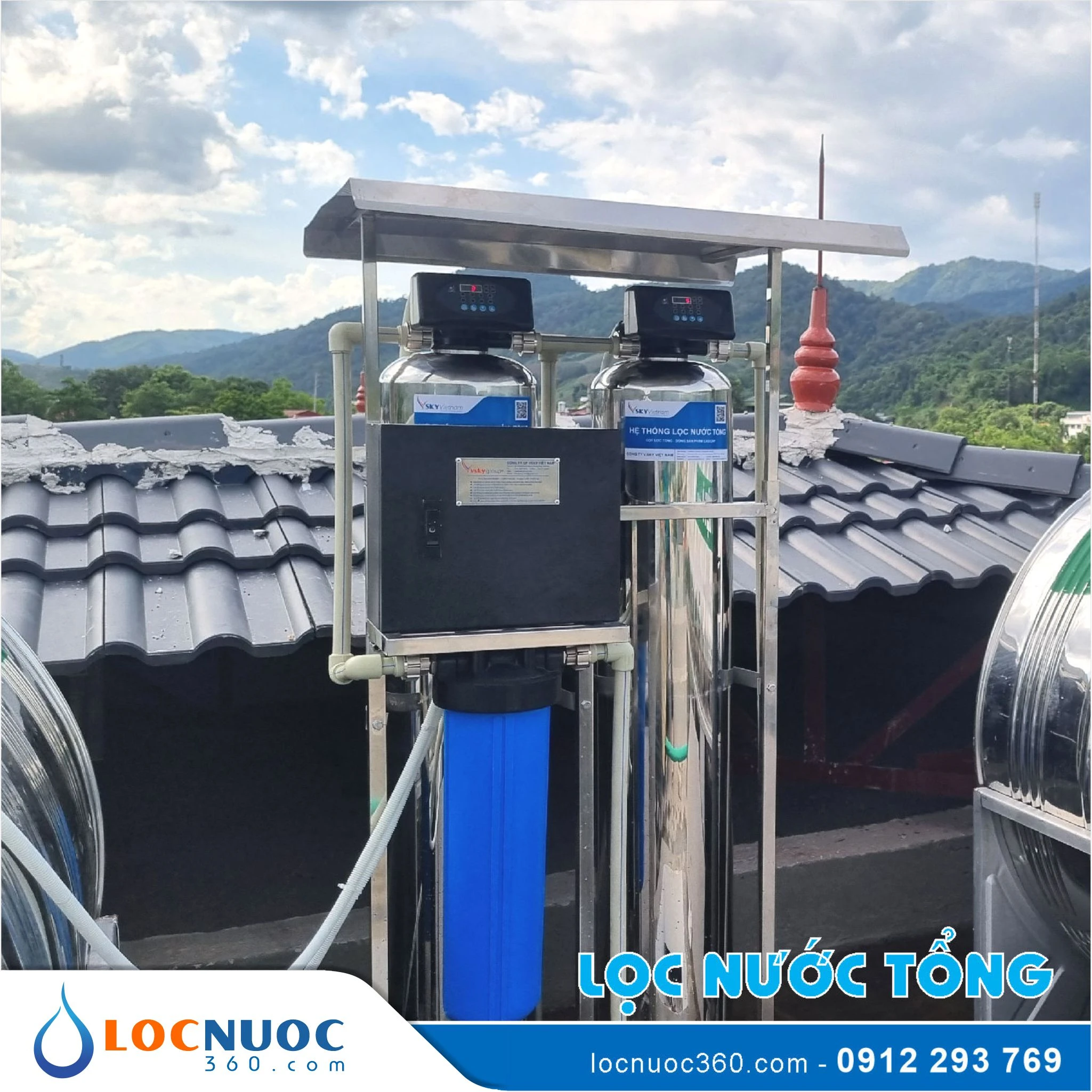 Bộ lọc nước tổng, làm mềm cao cấp VSK02-52 Duo Inox