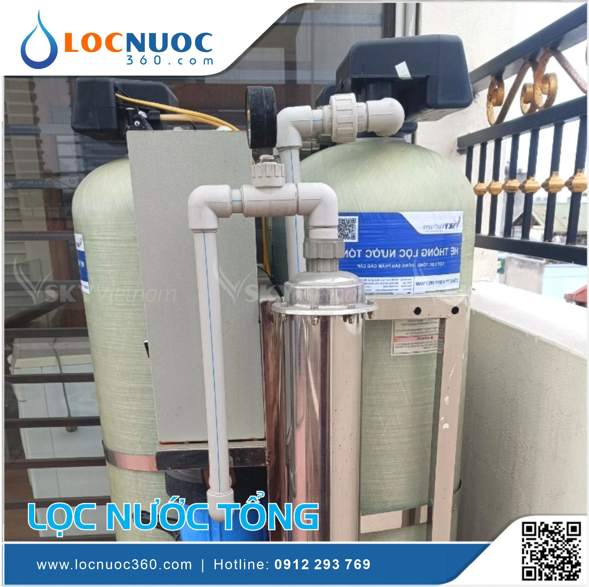 Máy lọc nước tổng Cao cấp khử mùi Clo dư 4 Máy lọc nước tổng Cao cấp khử mùi Clo dư