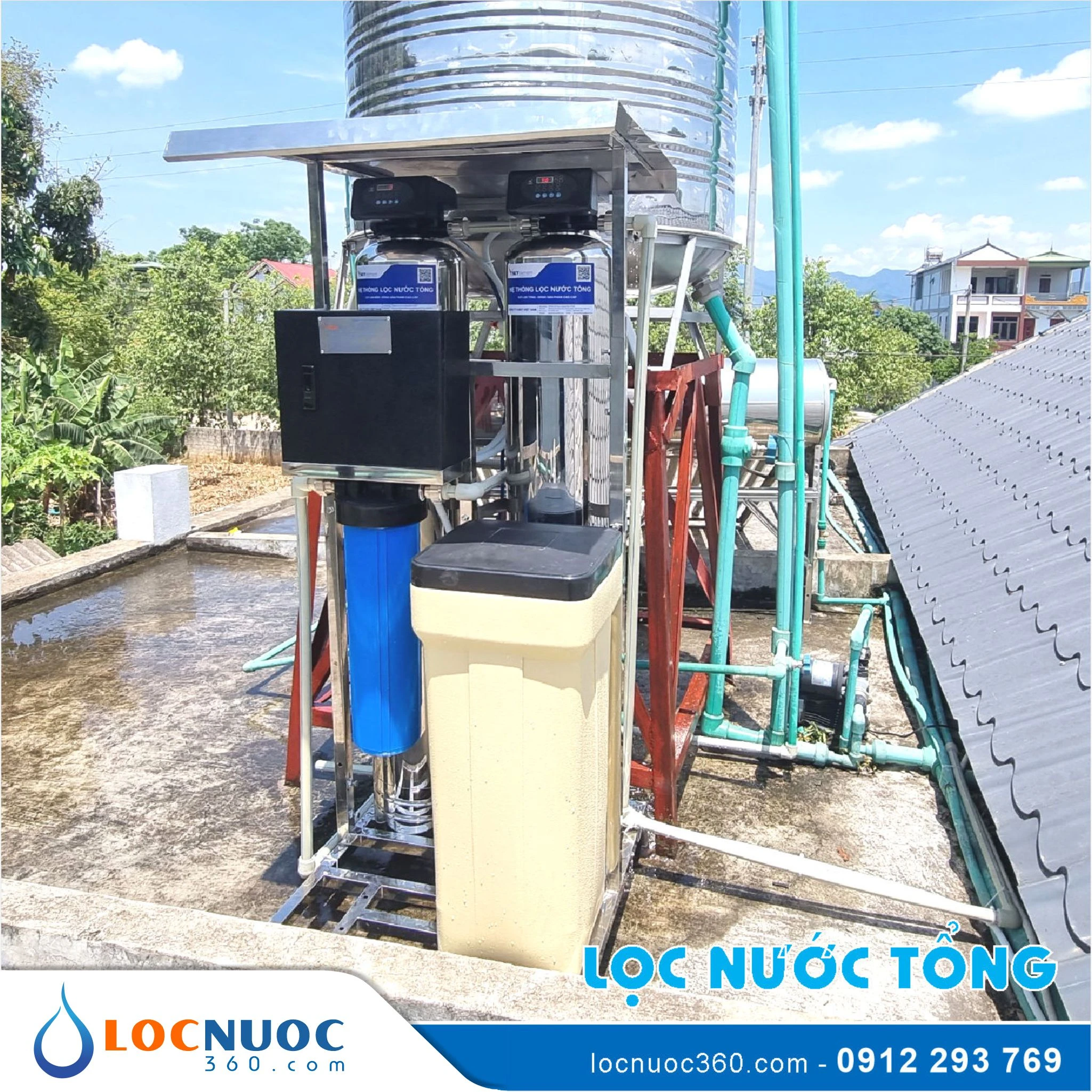 Thiết bị lọc nước tổng lắp trước bồn chứa nước 3 Thiết bị lọc nước tổng lắp trước bồn chứa nước