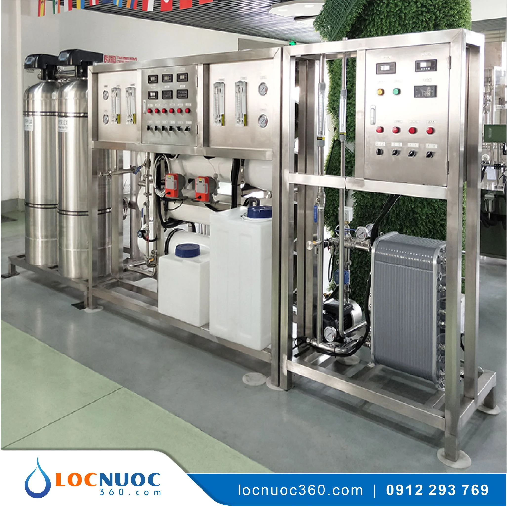 Hệ thống xử lý nước khử khoáng EDI Công nghiệp 3000l/h