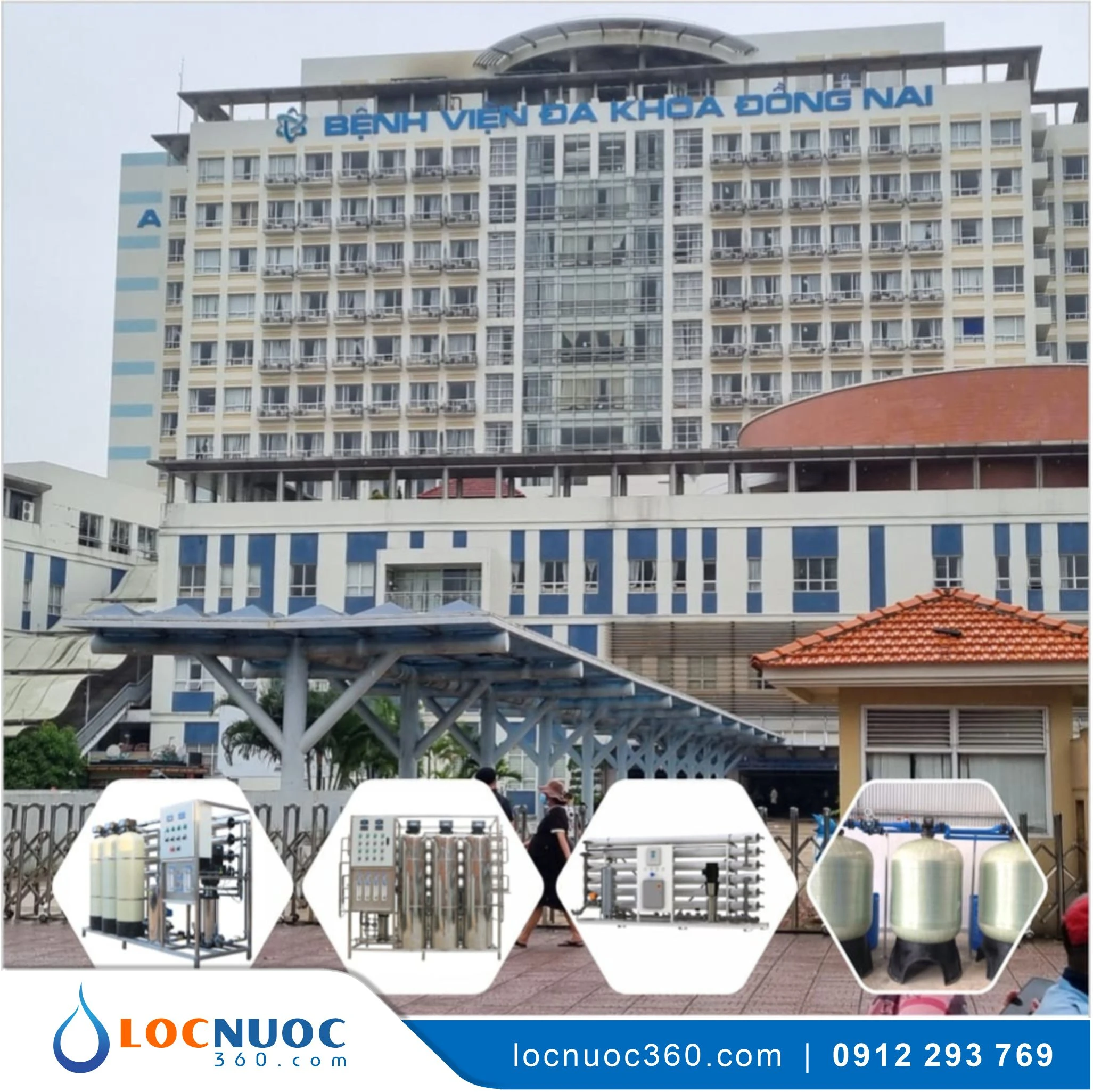 Máy lọc nước RO 120lit 04 vòi cho Bệnh viện KN120-4