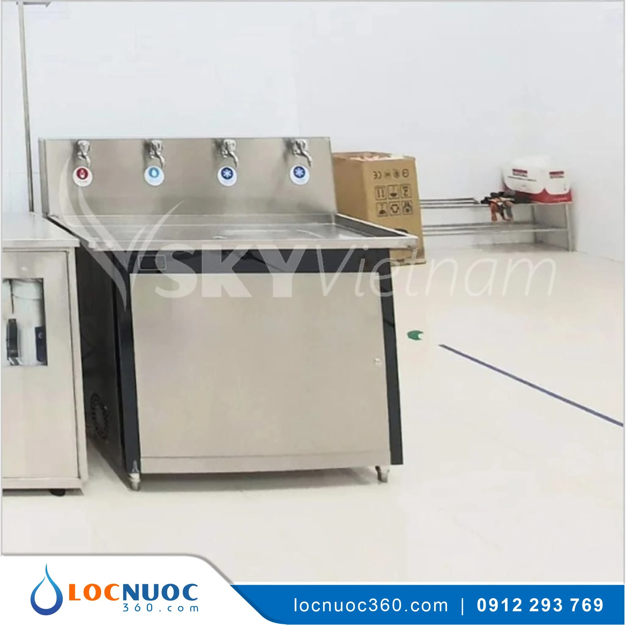 Máy lọc nước RO 120lit 04 vòi cho Bệnh viện KN120-4 4 Máy lọc nước RO 120lit 04 vòi cho Bệnh viện KN120-4
